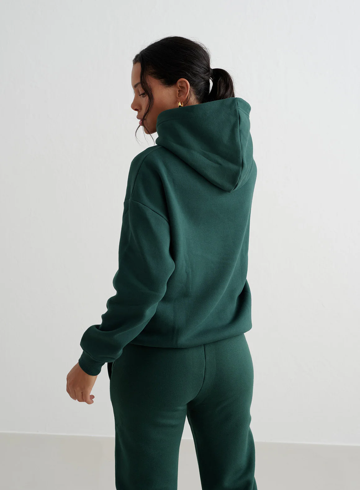 Deep Emerald Varsity Sweat Hood - Image 4