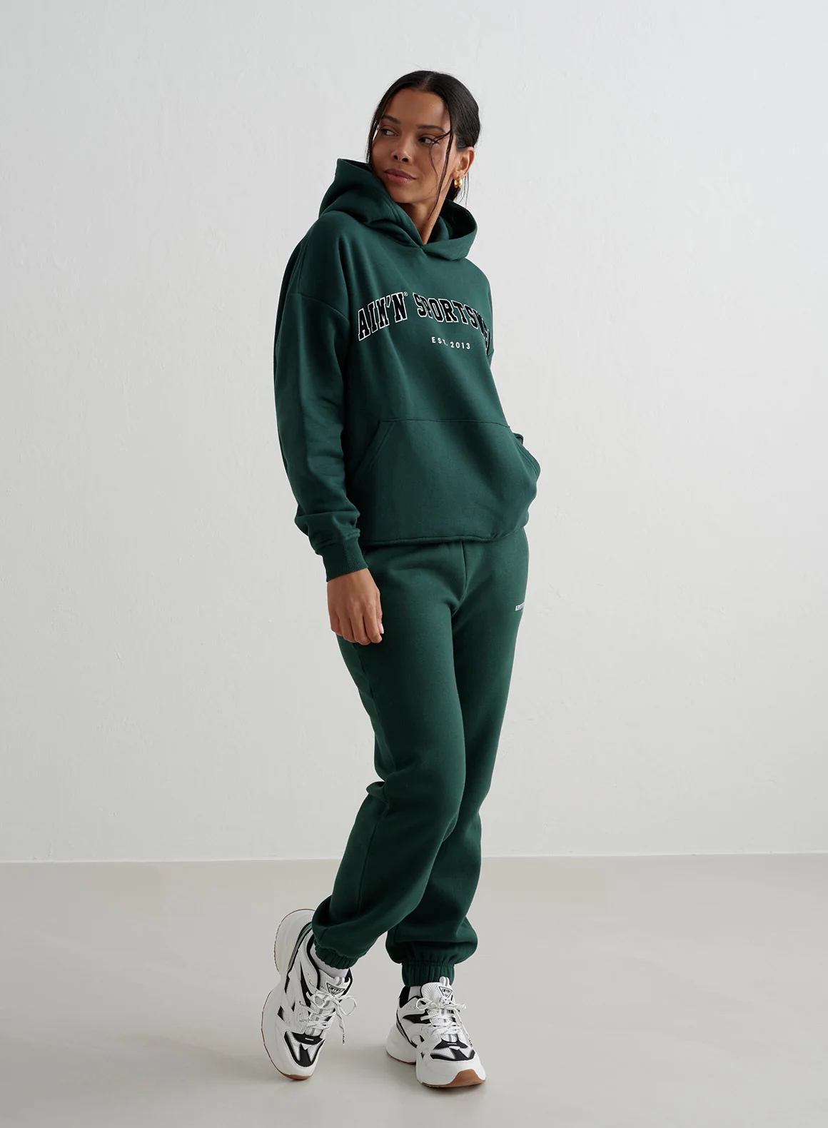 Deep Emerald Varsity Sweat Hood - Image 5