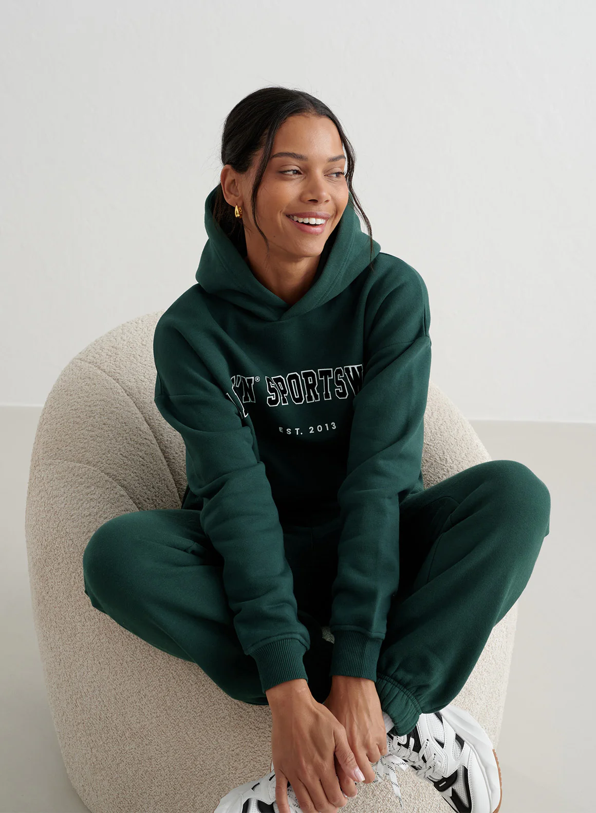 Deep Emerald Varsity Sweat Hood - Image 6