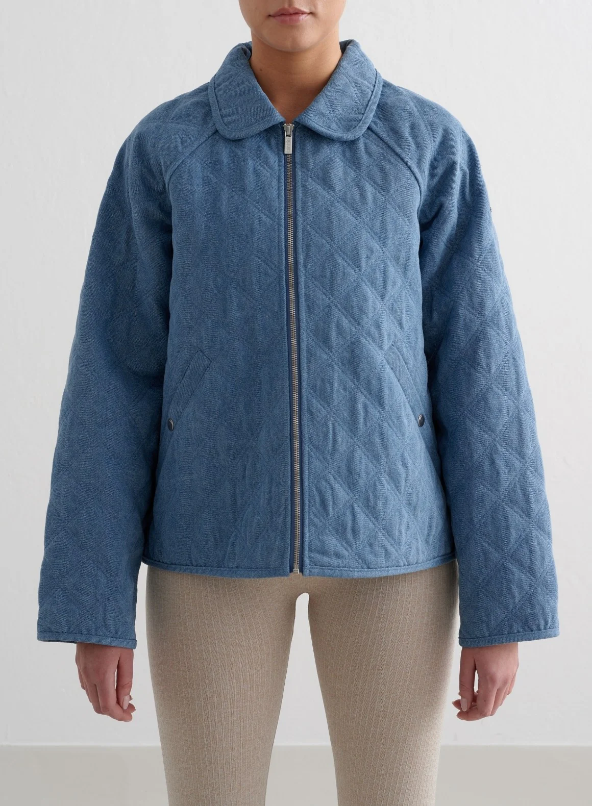 Denim Quilted Jacket - Image 2