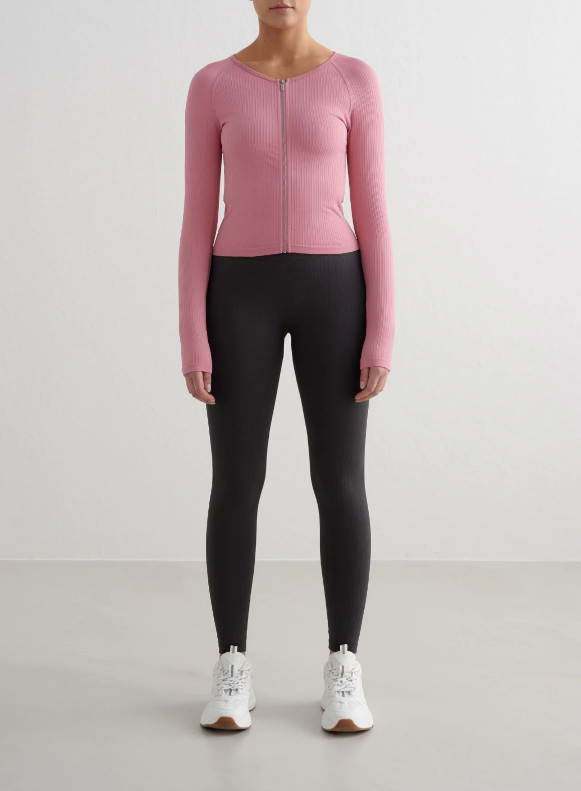 Desert Rose Ribbed Seamless Zip Jacket - Image 3
