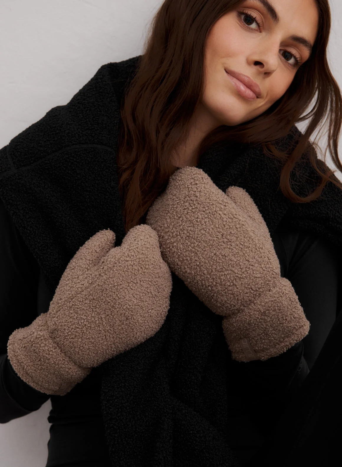 Espresso Polar Fleece Mittens - Image 3