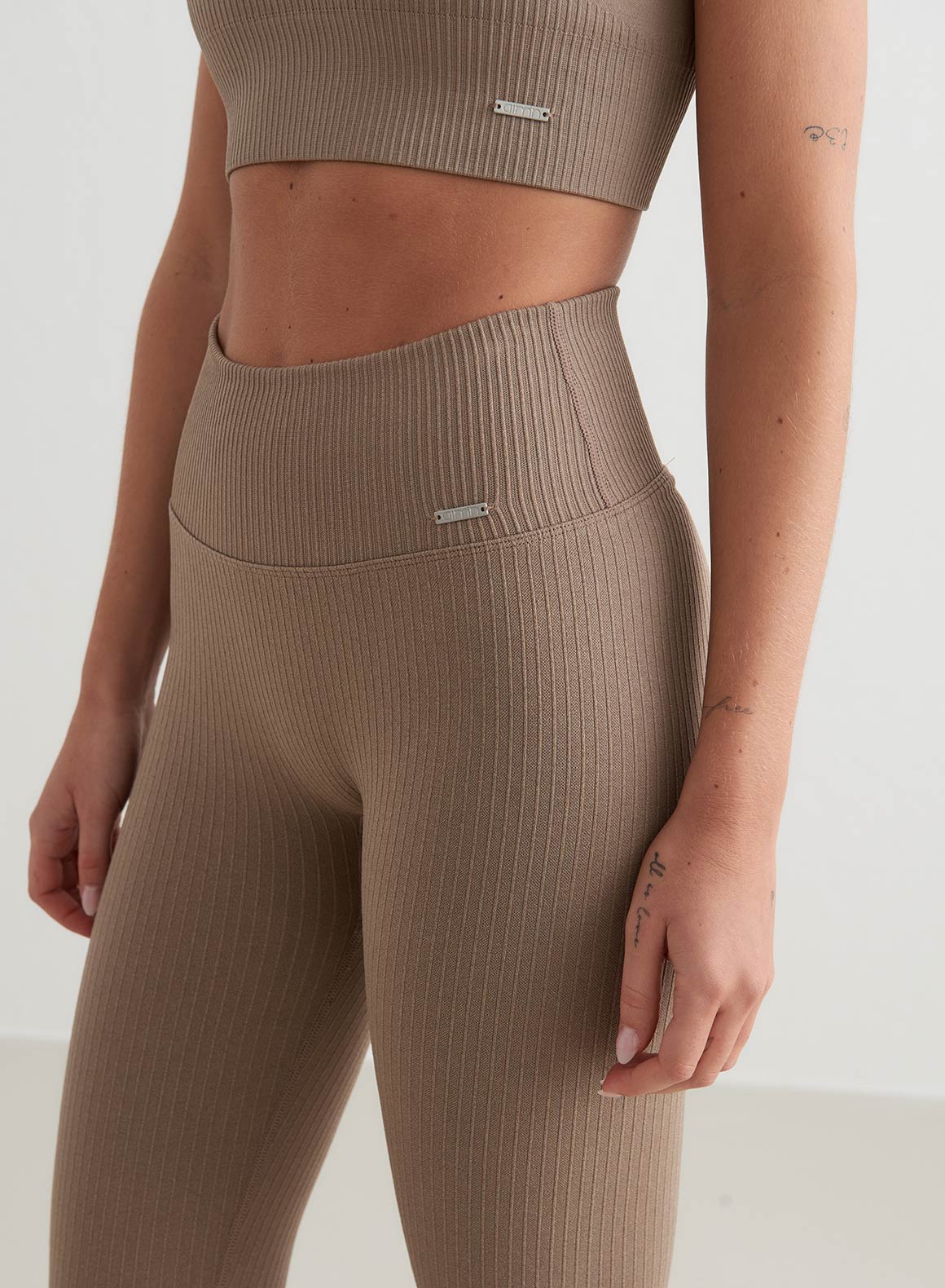 Espresso Ribbed Seamless Tights - Image 5