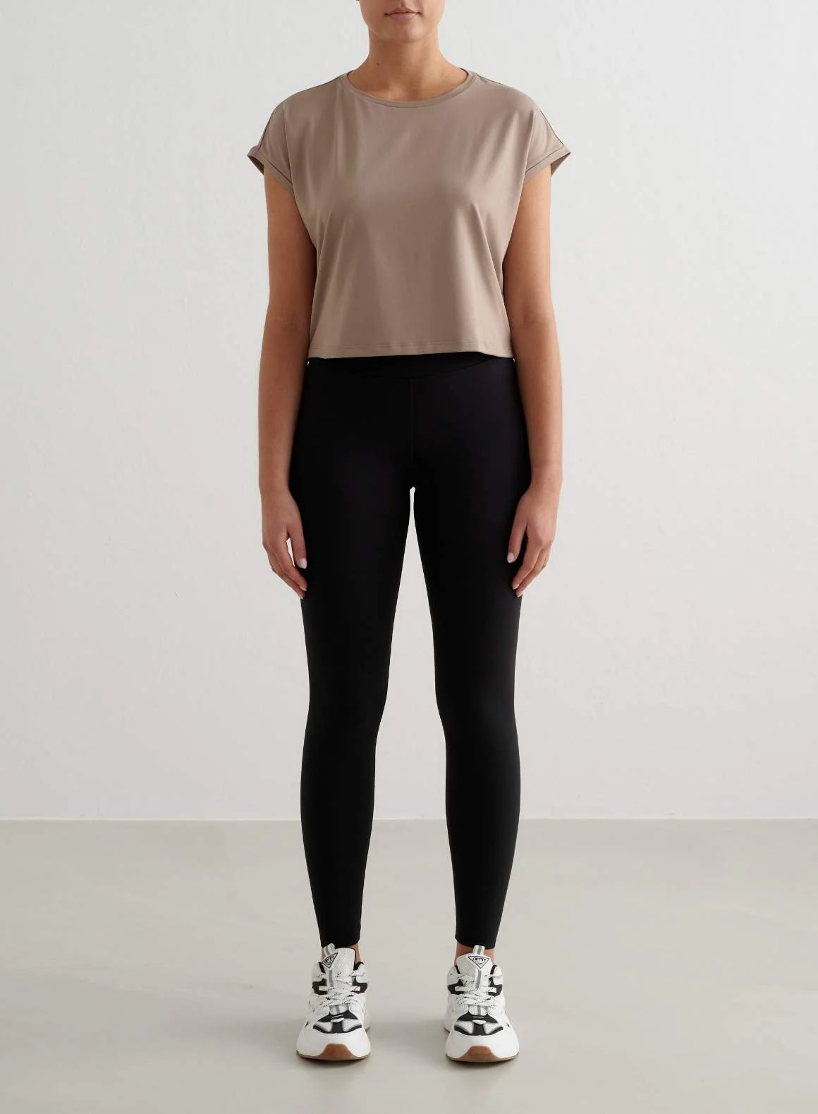 Espresso Soft Basic Roll Sleeve Top - Image 3