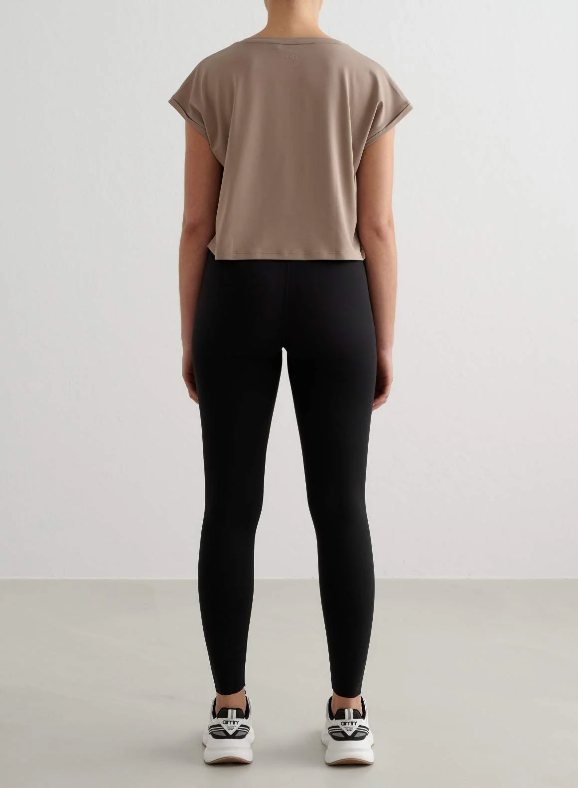 Espresso Soft Basic Roll Sleeve Top - Image 4
