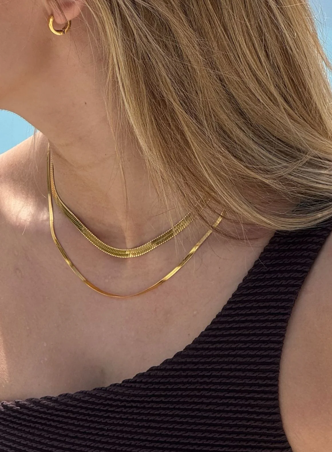 Gold Waterproof Double Necklace - Image 6