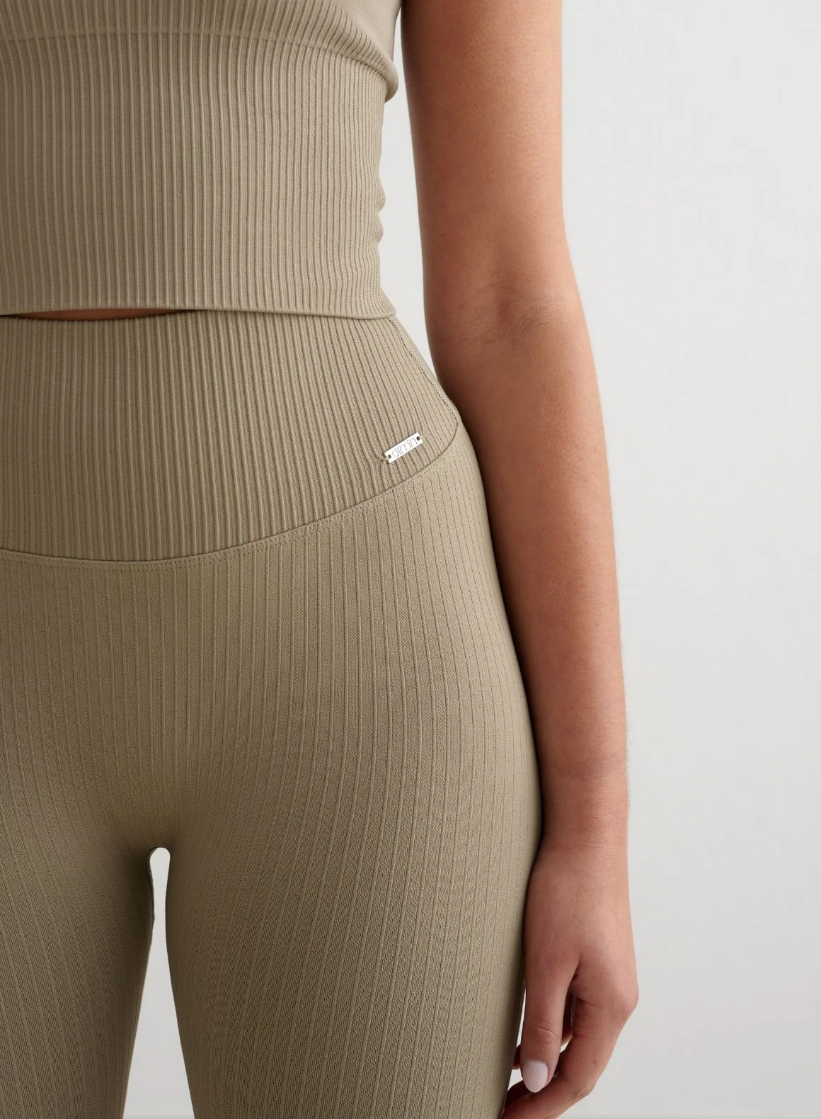 Green Tea Ribbed Seamless Biker Shorts - Image 6