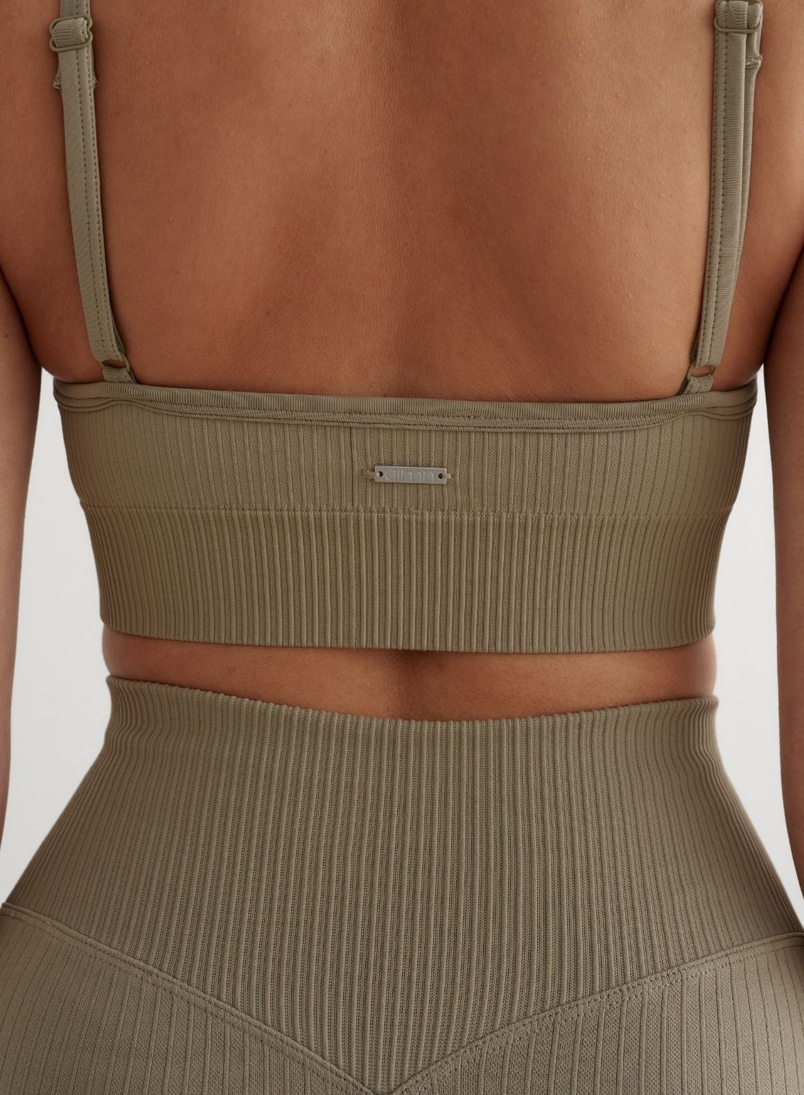 Green Tea Ribbed Seamless Deep Cut Bra - Image 6