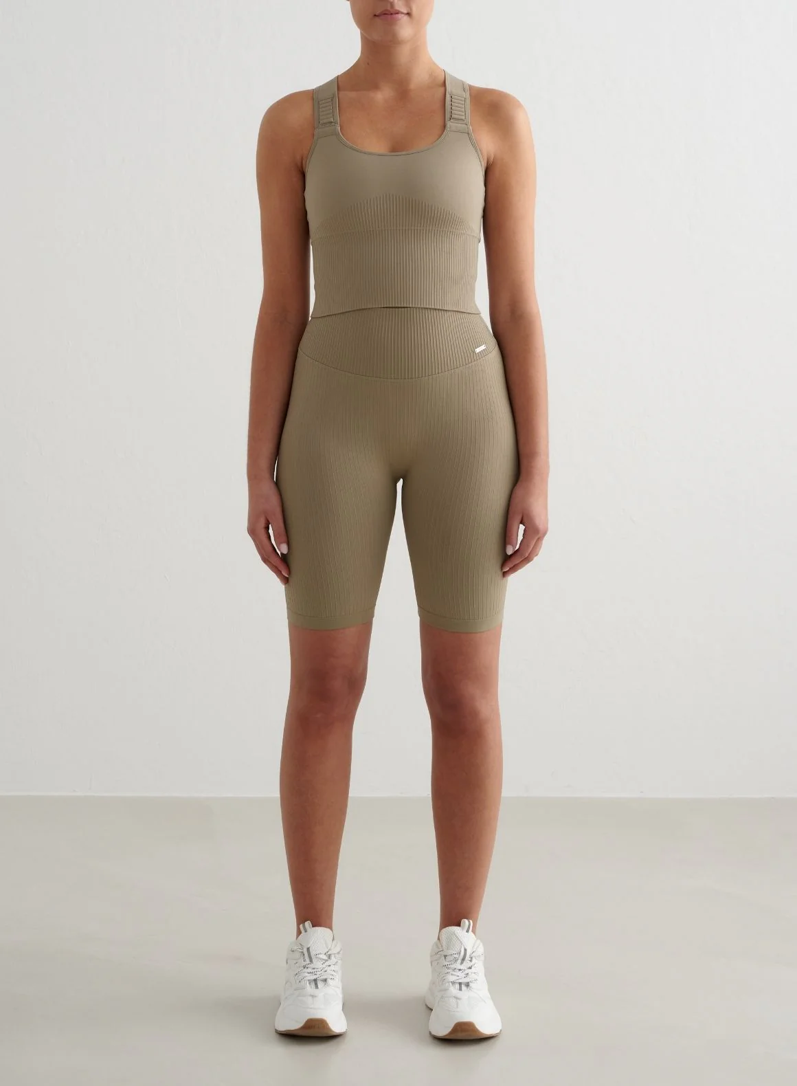 Green Tea Ribbed Seamless High Support Bralette - Image 3