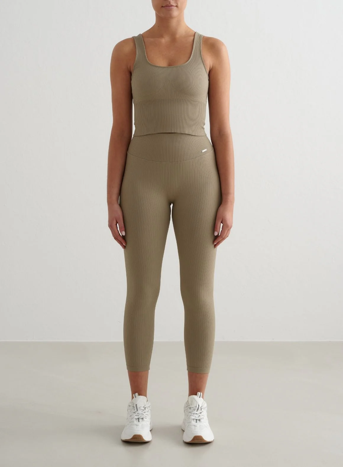 Green Tea Ribbed Seamless Shaping Bralette - Image 3
