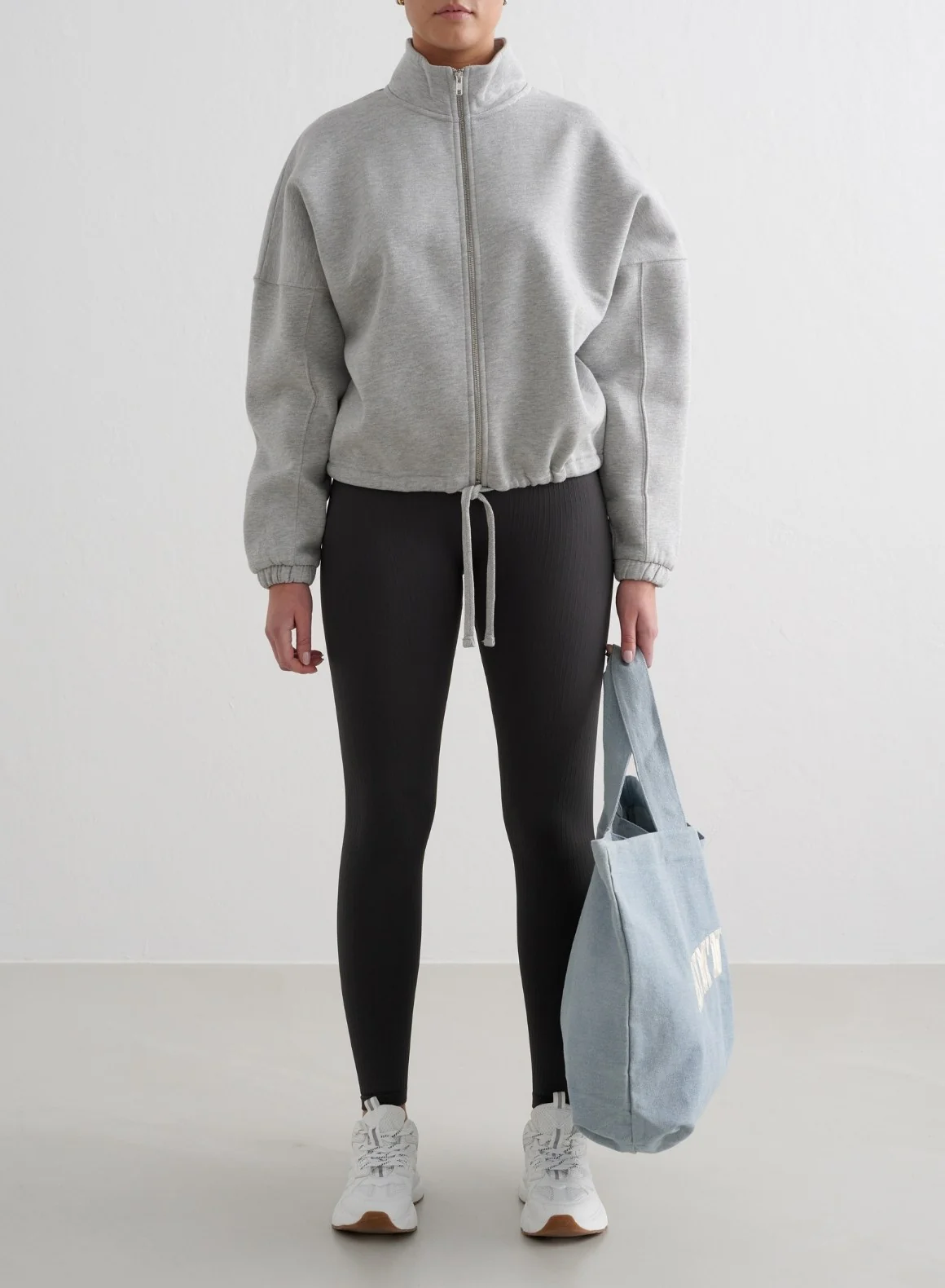 Grey Melange Campus Sweat Zip Jacket - Image 2