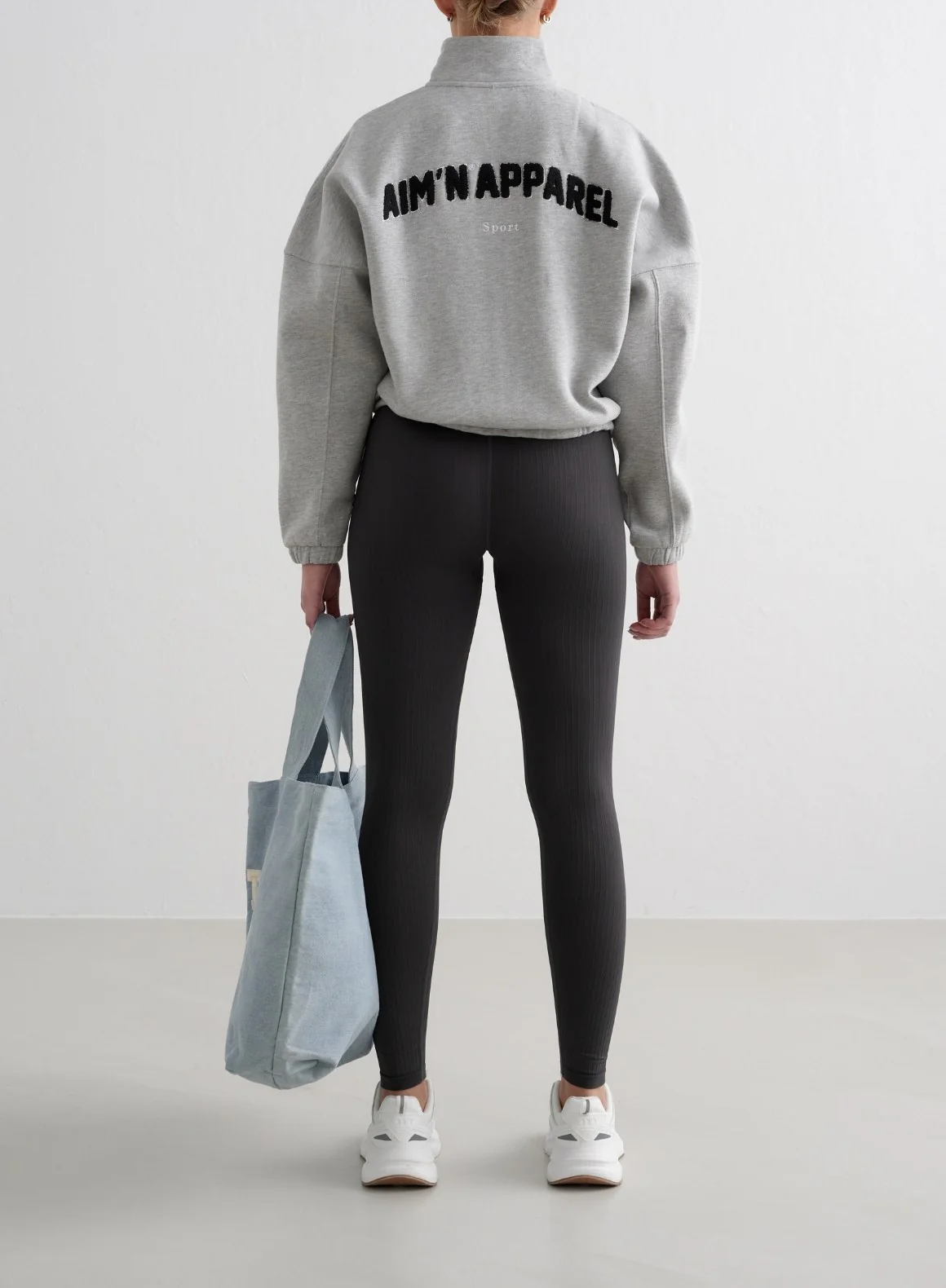 Grey Melange Campus Sweat Zip Jacket - Image 3