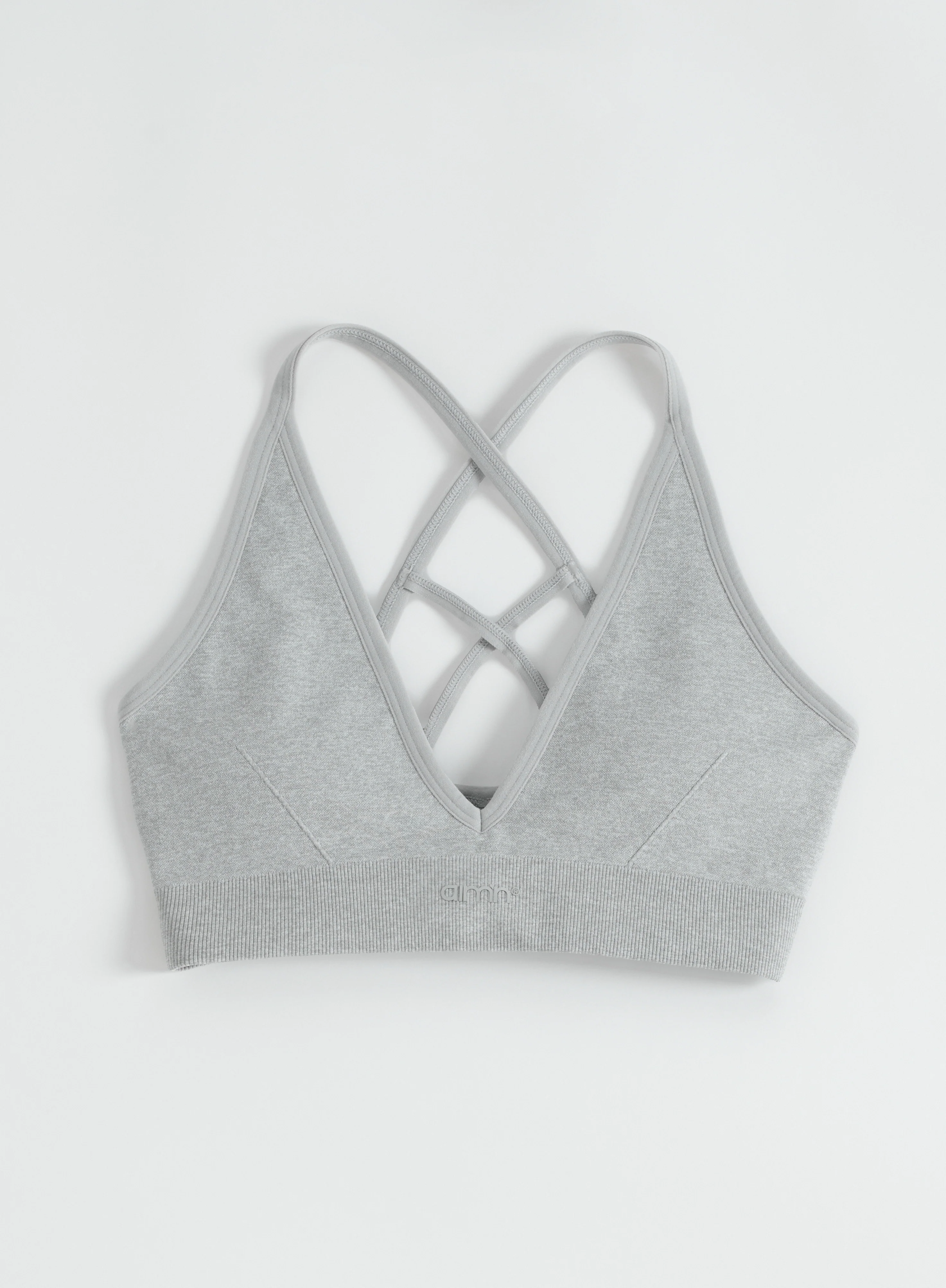 Grey Melange Shape Seamless Cross Back Bra - Image 5