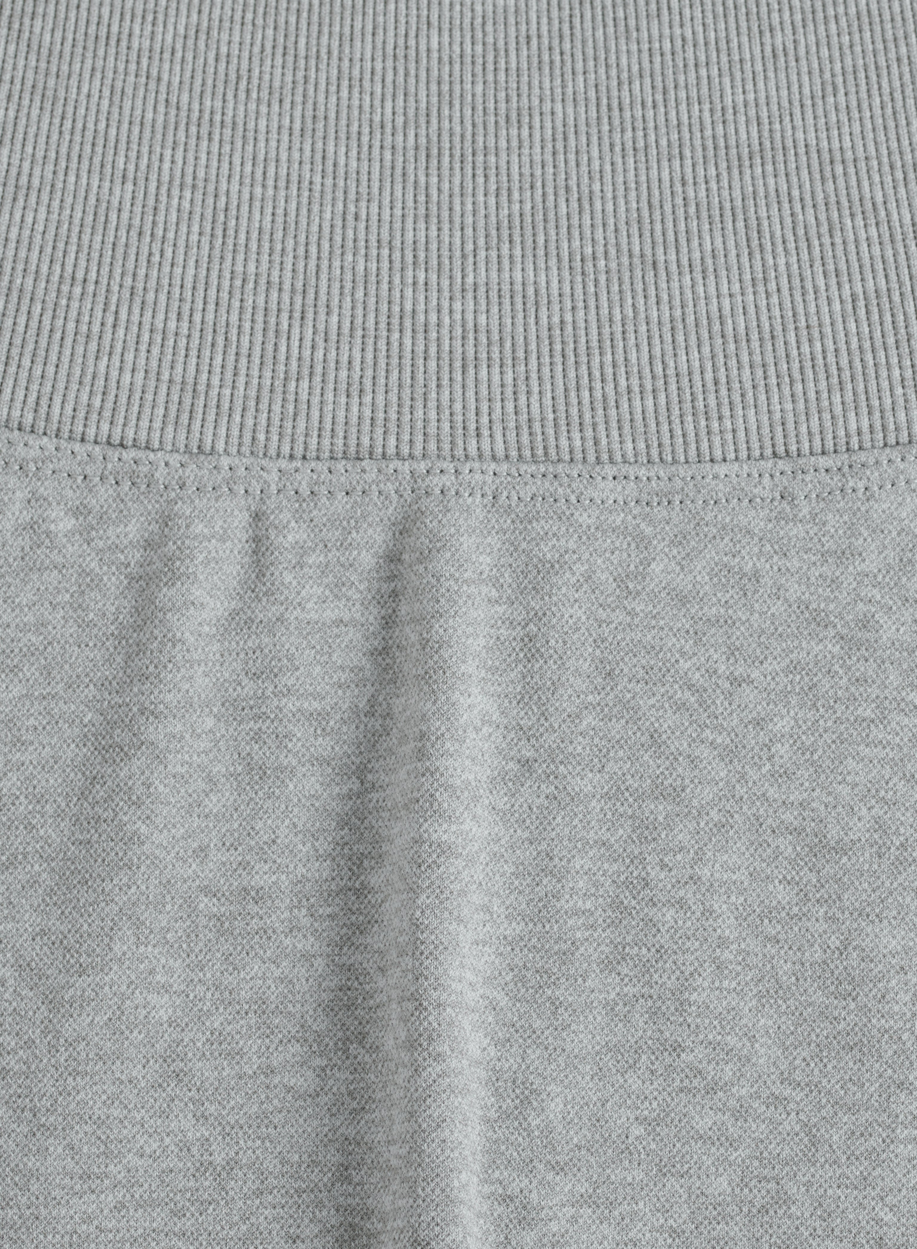 Grey Melange Shape Seamless Hotpants - Image 6