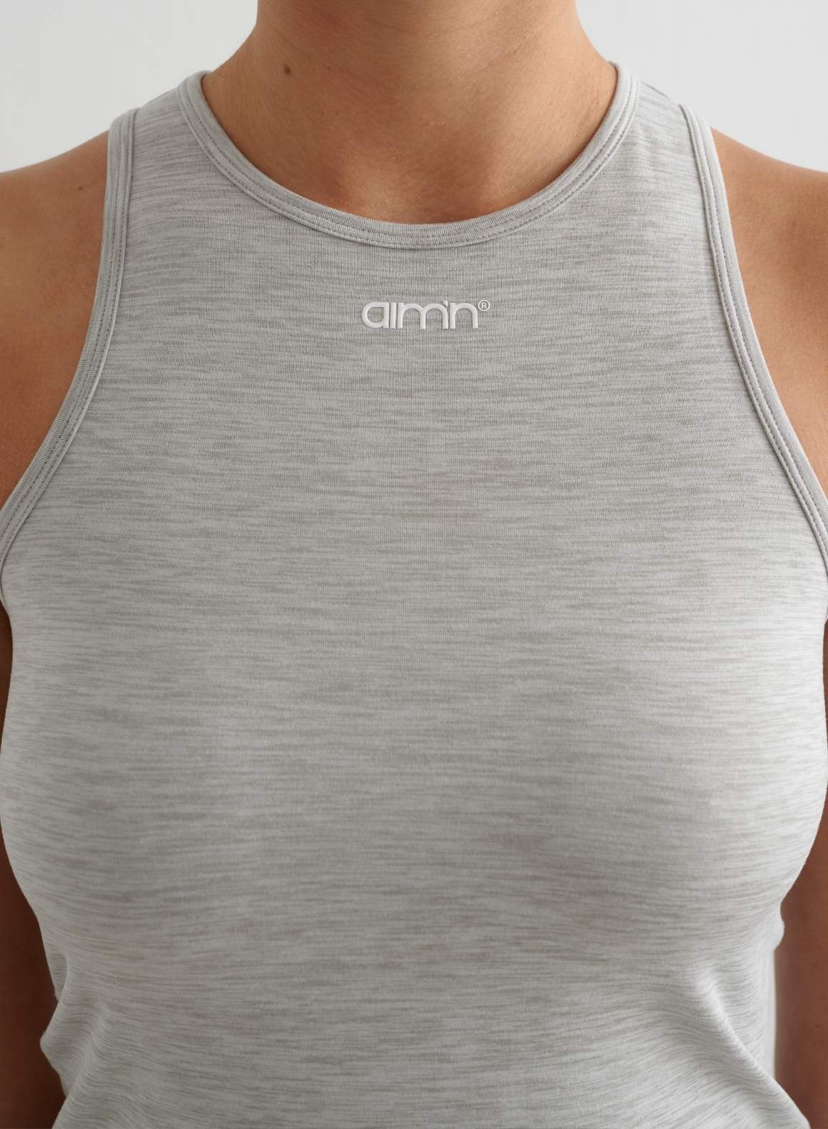 Grey Melange Soft Basic Singlet - Image 5