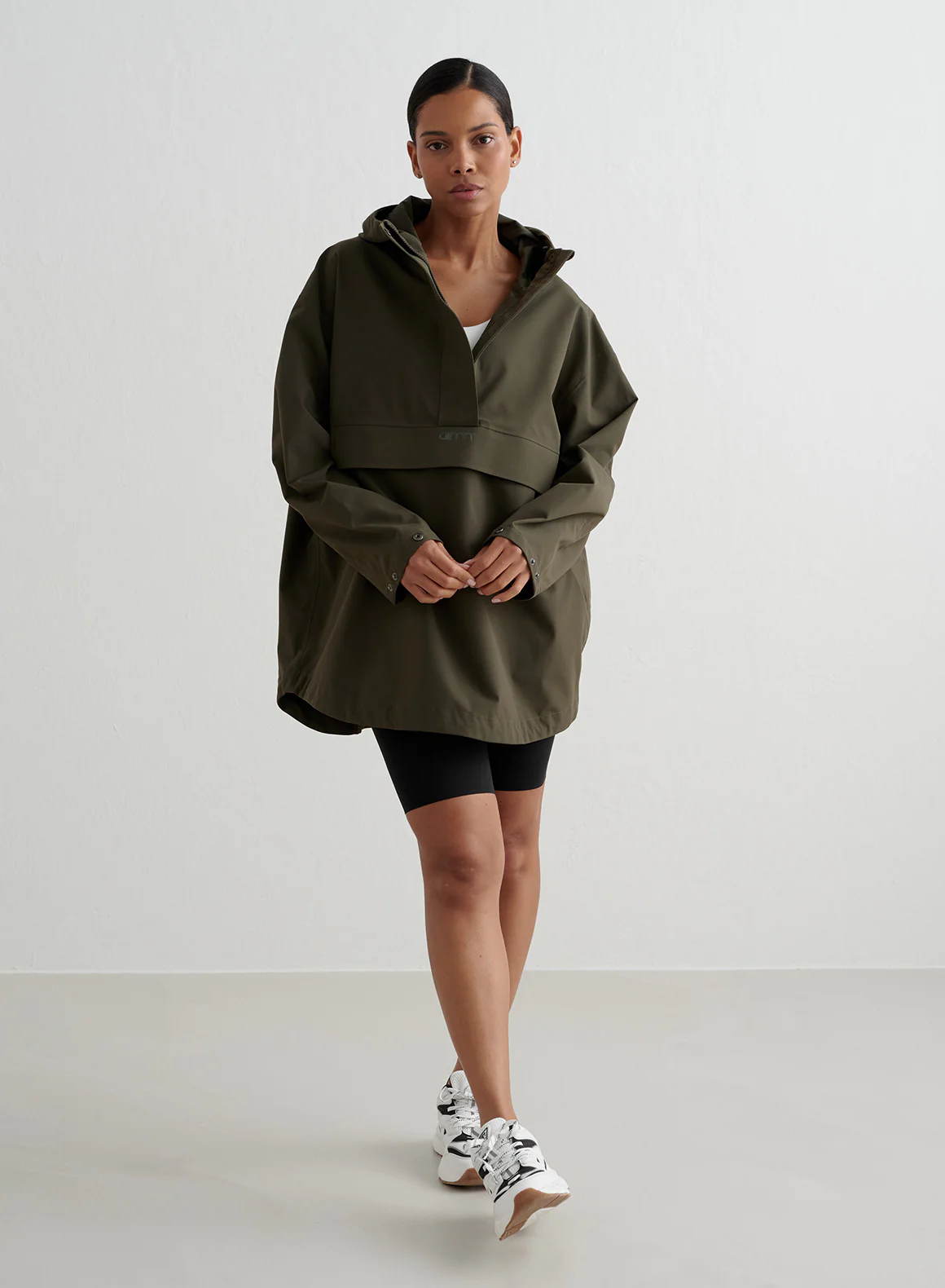 Khaki Waterproof Oversized Anorak - Image 3