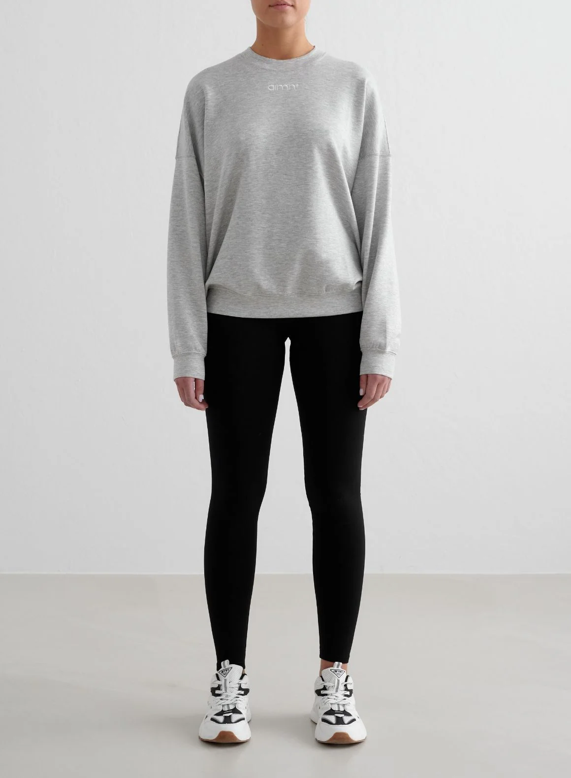 Light Grey Melange Comfy Modal Sweatshirt - Image 3