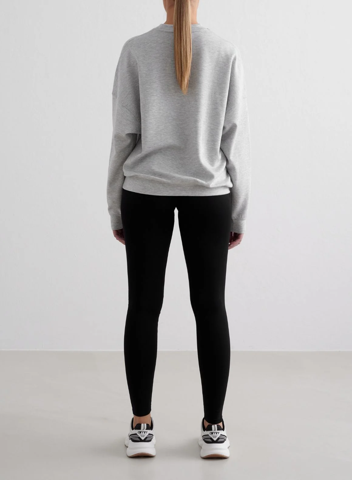 Light Grey Melange Comfy Modal Sweatshirt - Image 4