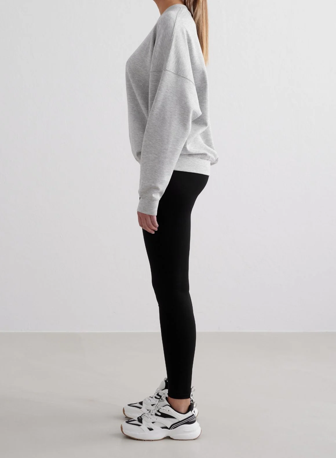 Light Grey Melange Comfy Modal Sweatshirt - Image 5