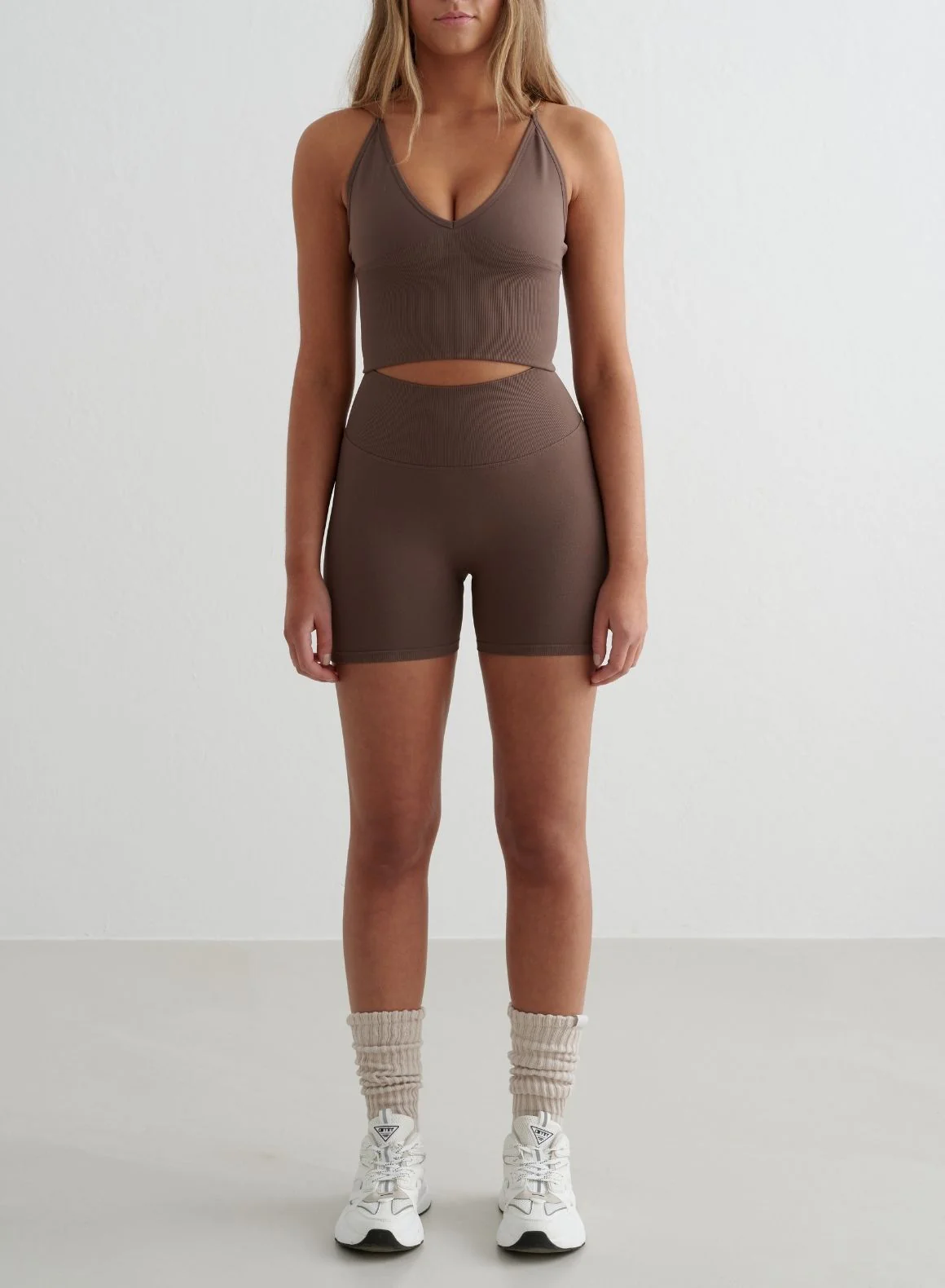 Macchiato Shape Seamless Hotpants & Cross Back Bralette Set