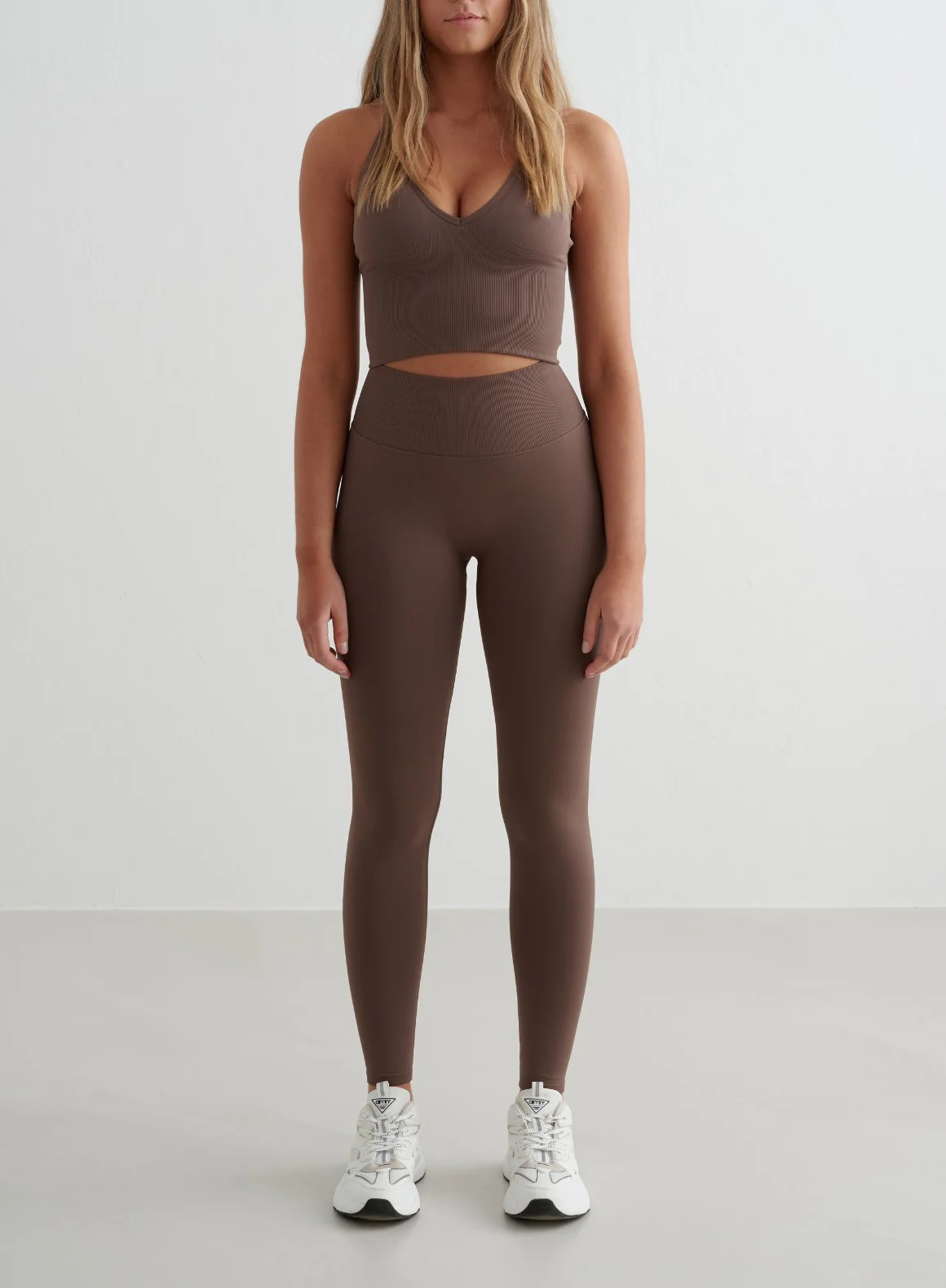 Macchiato Shape Seamless Tights & Cross Back Bralette Set