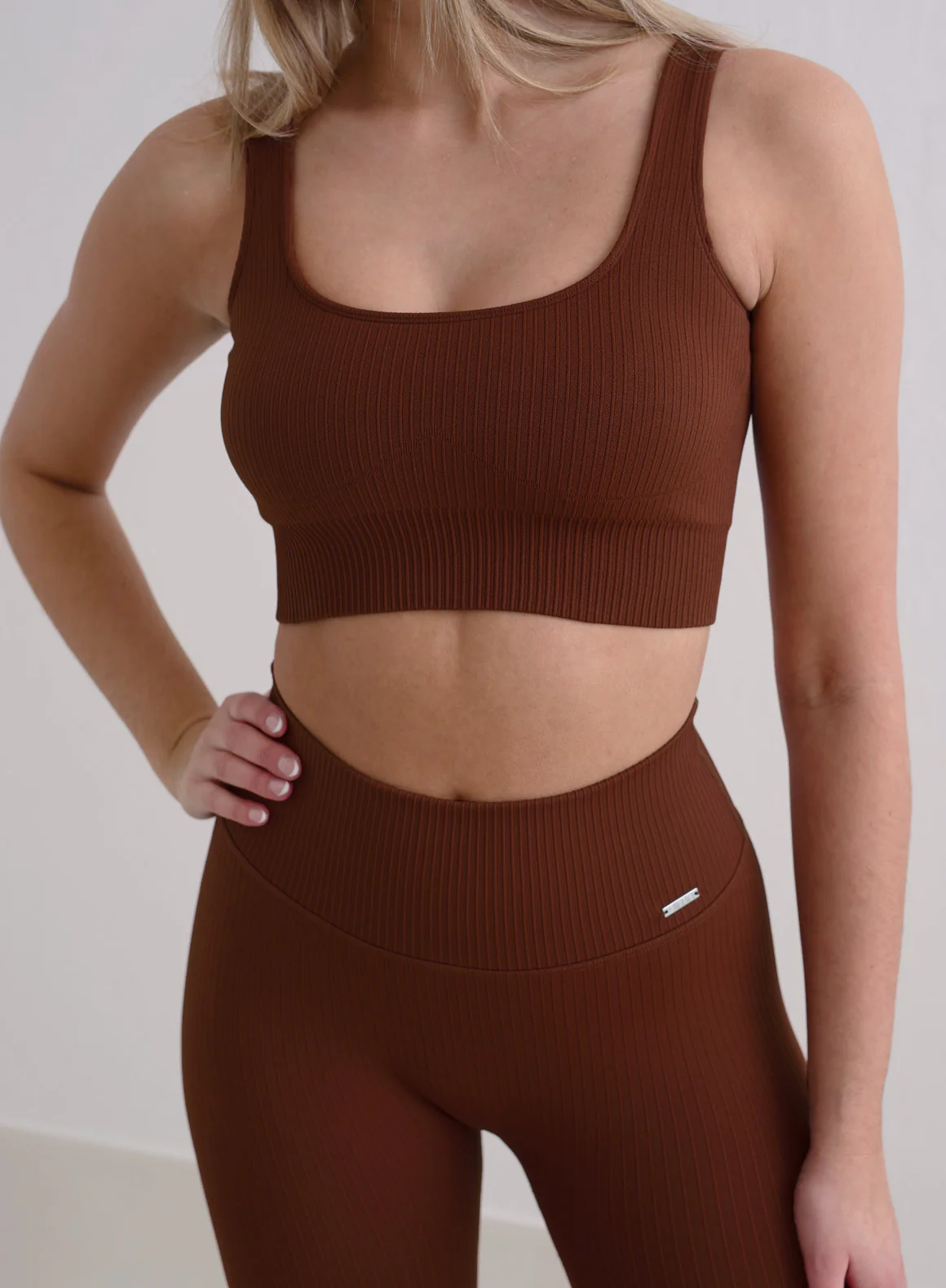 Mahogany Ribbed Seamless Bra - Image 2
