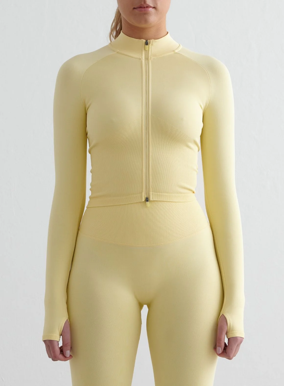 Mellow Shape Seamless Tights & Zip Jacket Set - Image 4