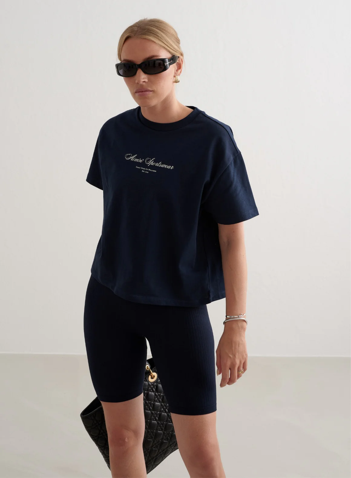 Navy Heritage Boxy T-shirt - Image 3