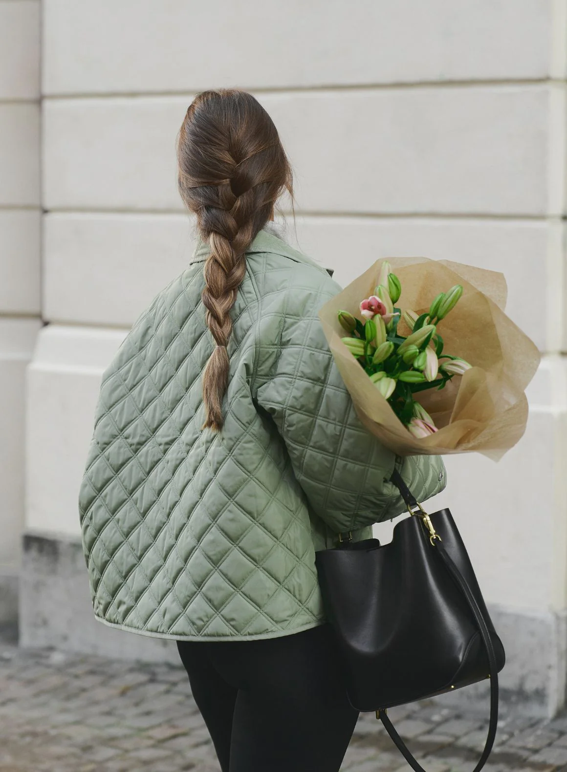 Pale Khaki Quilted Femme Jacket - Image 6