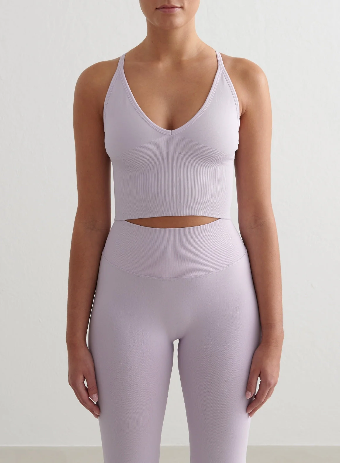 Pale Lavender Shape Seamless Cross Back Bralette