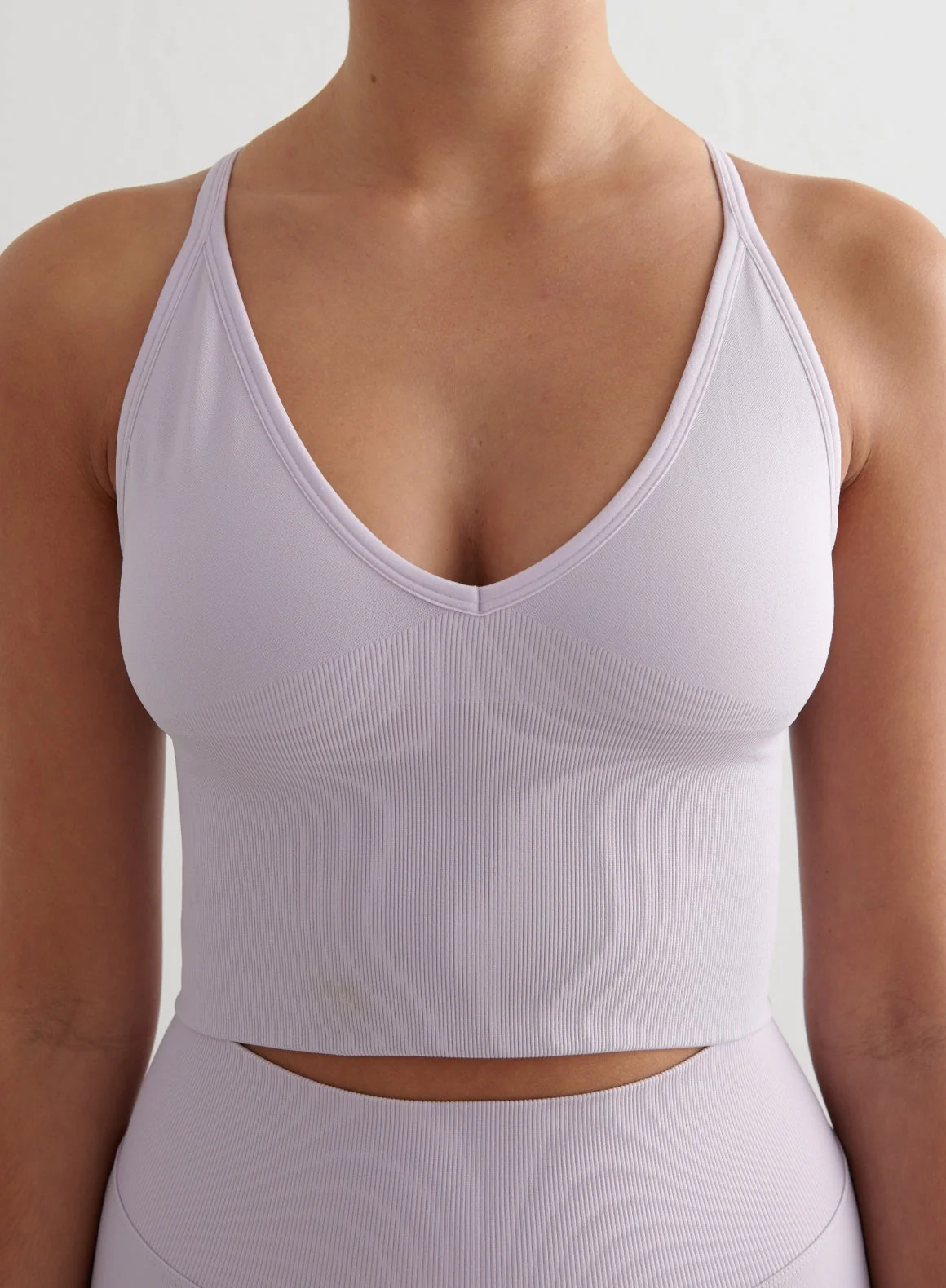 Pale Lavender Shape Seamless Cross Back Bralette - Image 5