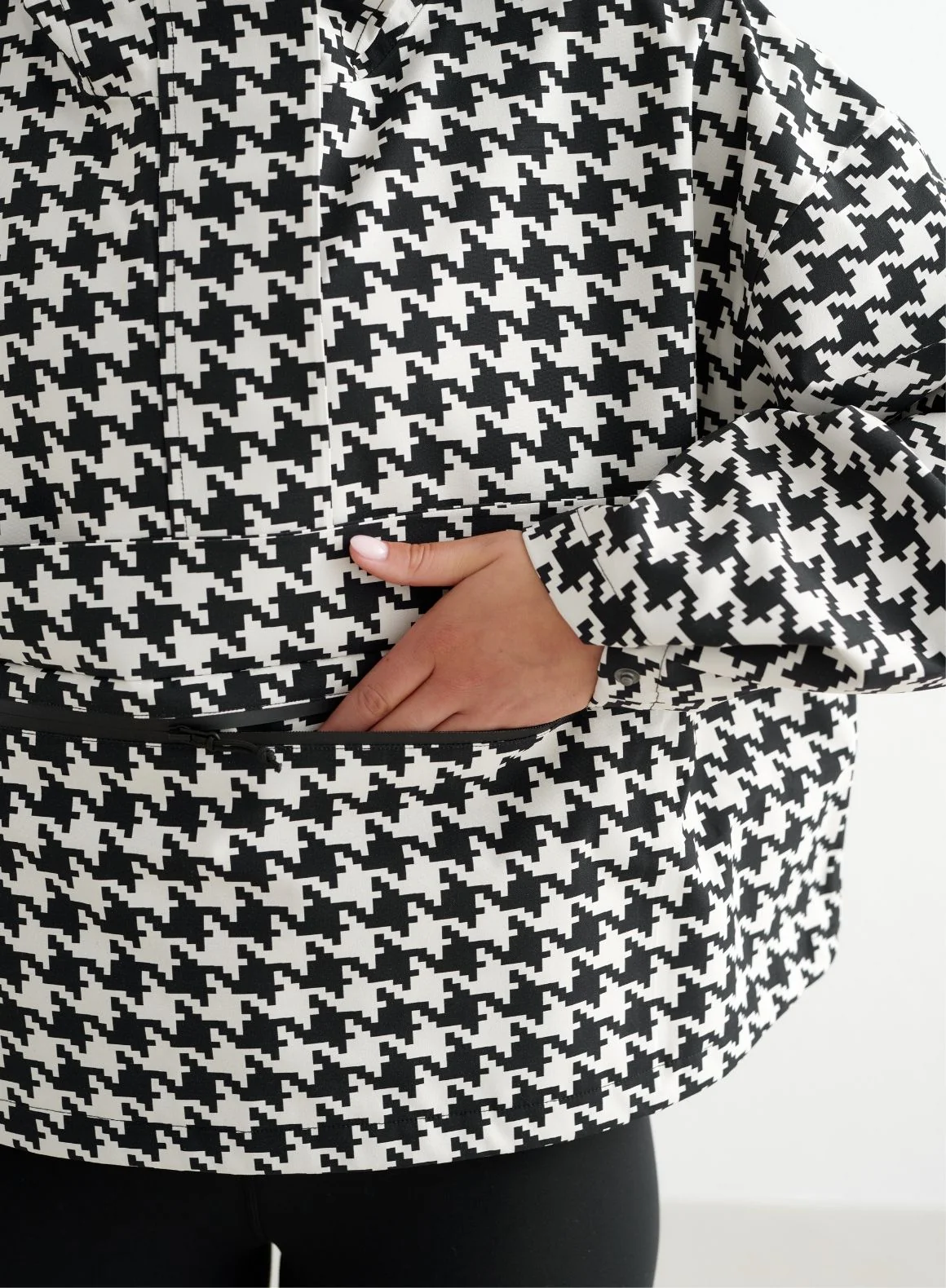 Pepita Cropped Waterproof Anorak - Image 5