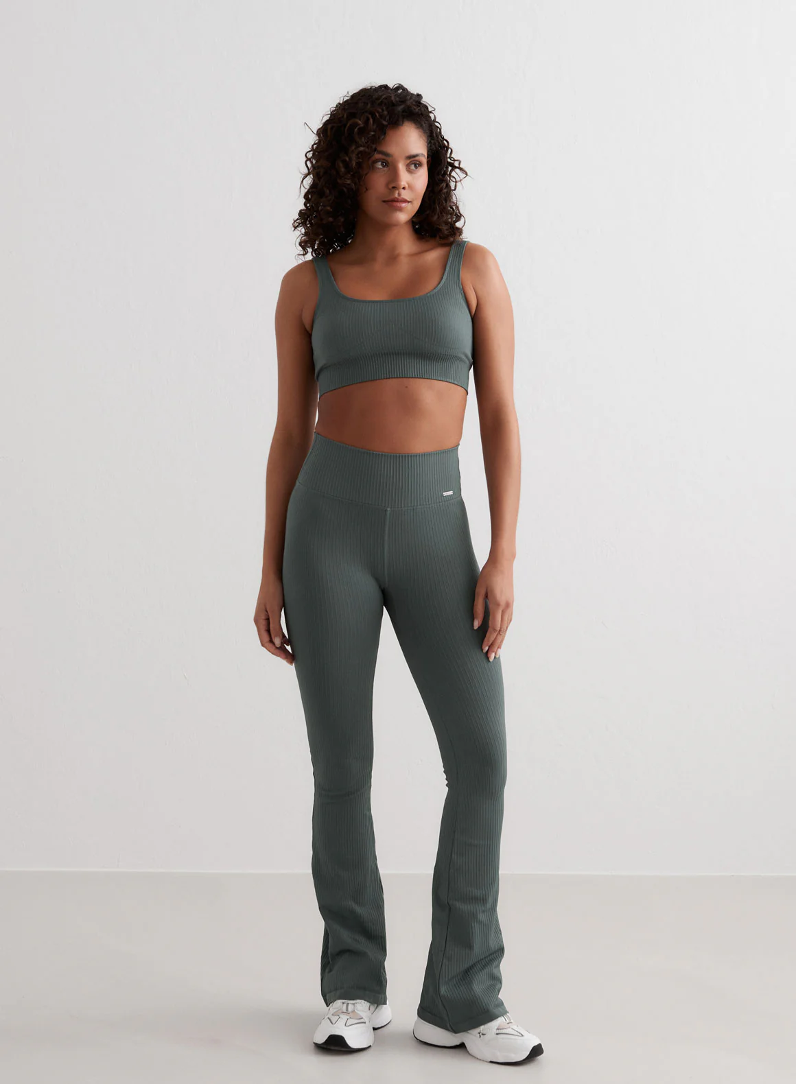 Sage Ribbed Seamless Bra - Image 3