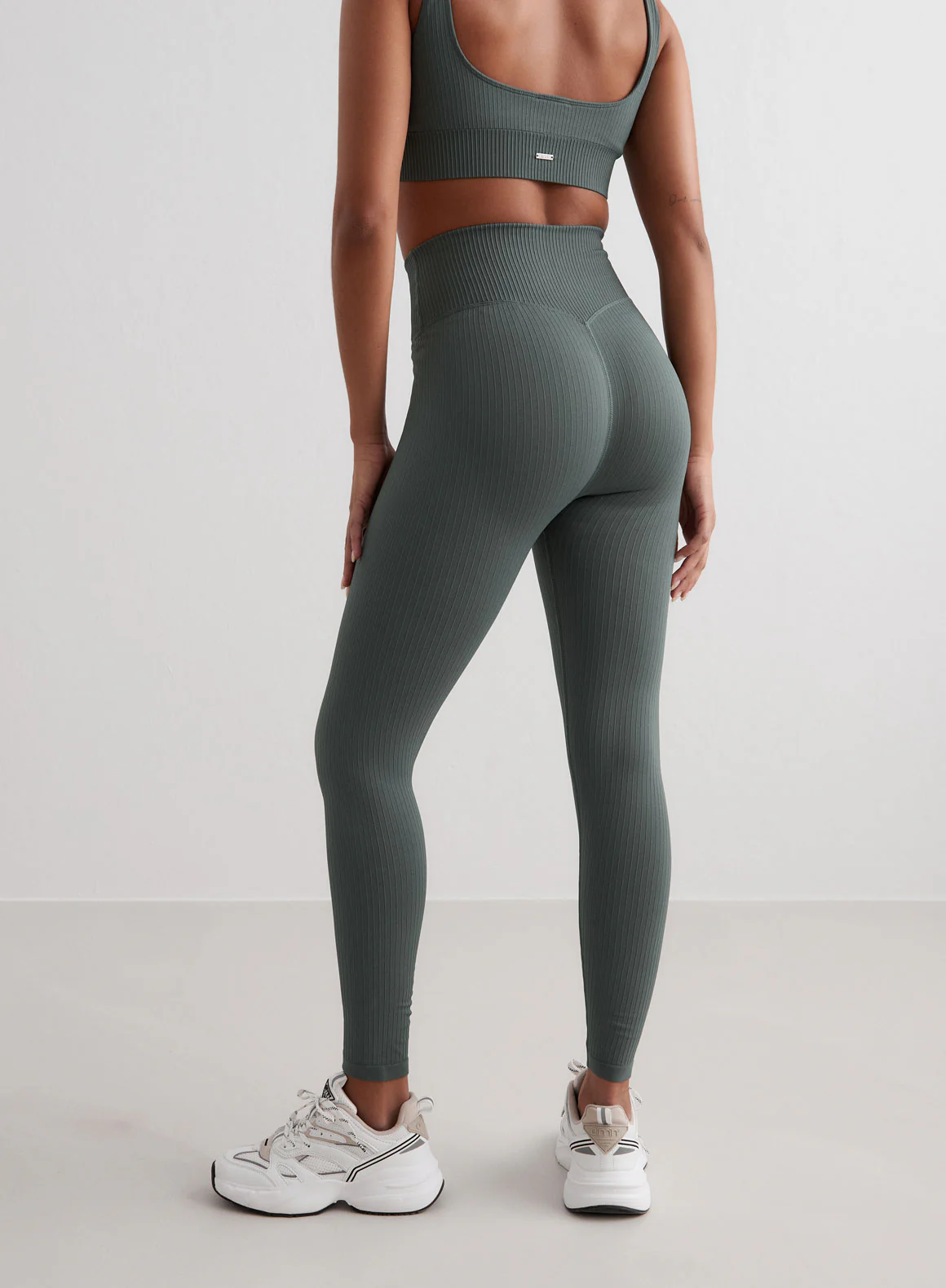 Sage Ribbed Seamless Tights - Image 5