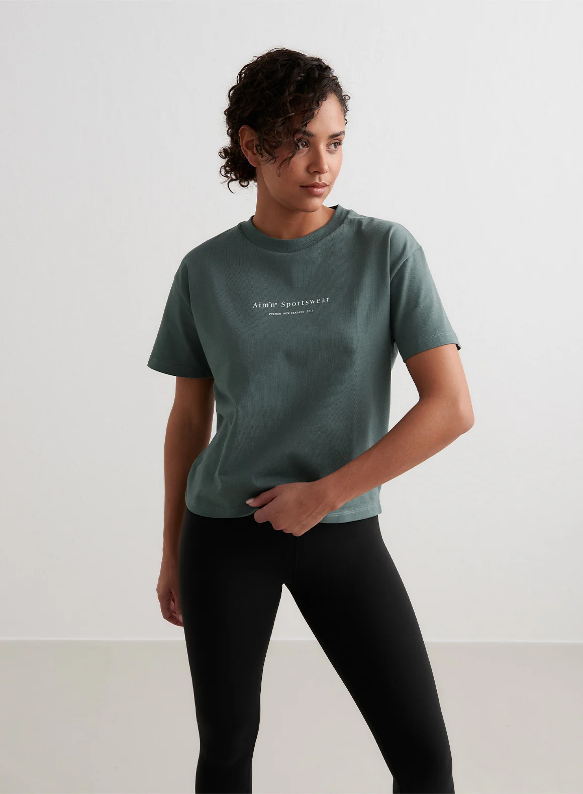 Sage Serif Boxy T-shirt - Image 3