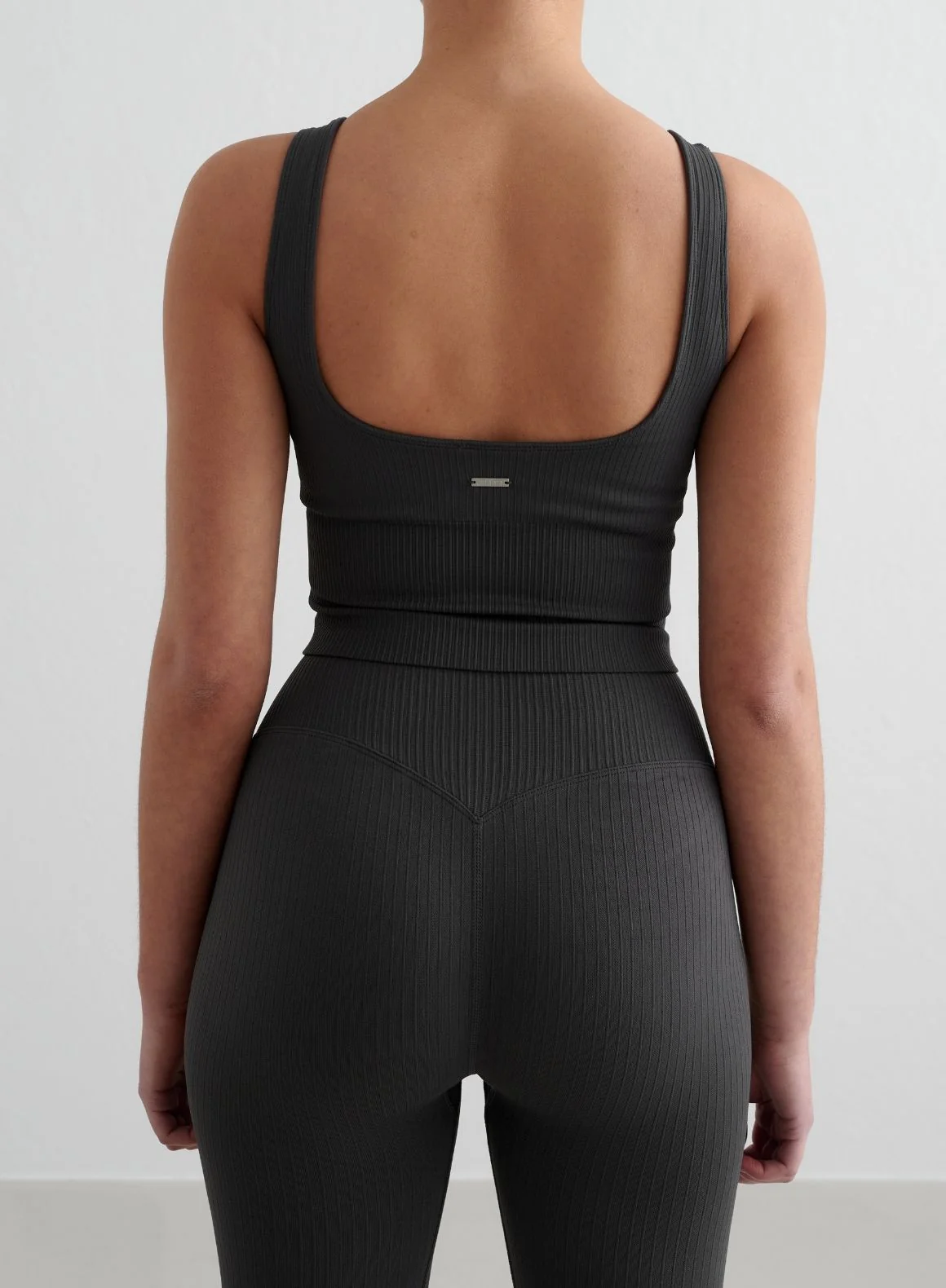 Shadow Grey Ribbed Seamless Shaping Bralette - Image 2