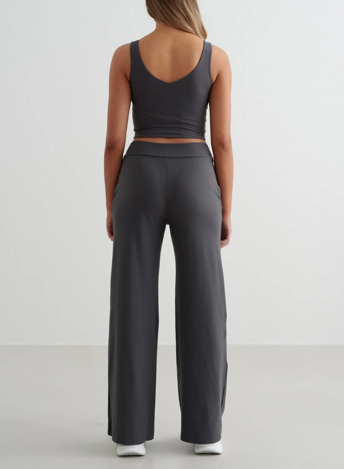 Shadow Grey Sense Wide Pants & Bralette Set - Image 2