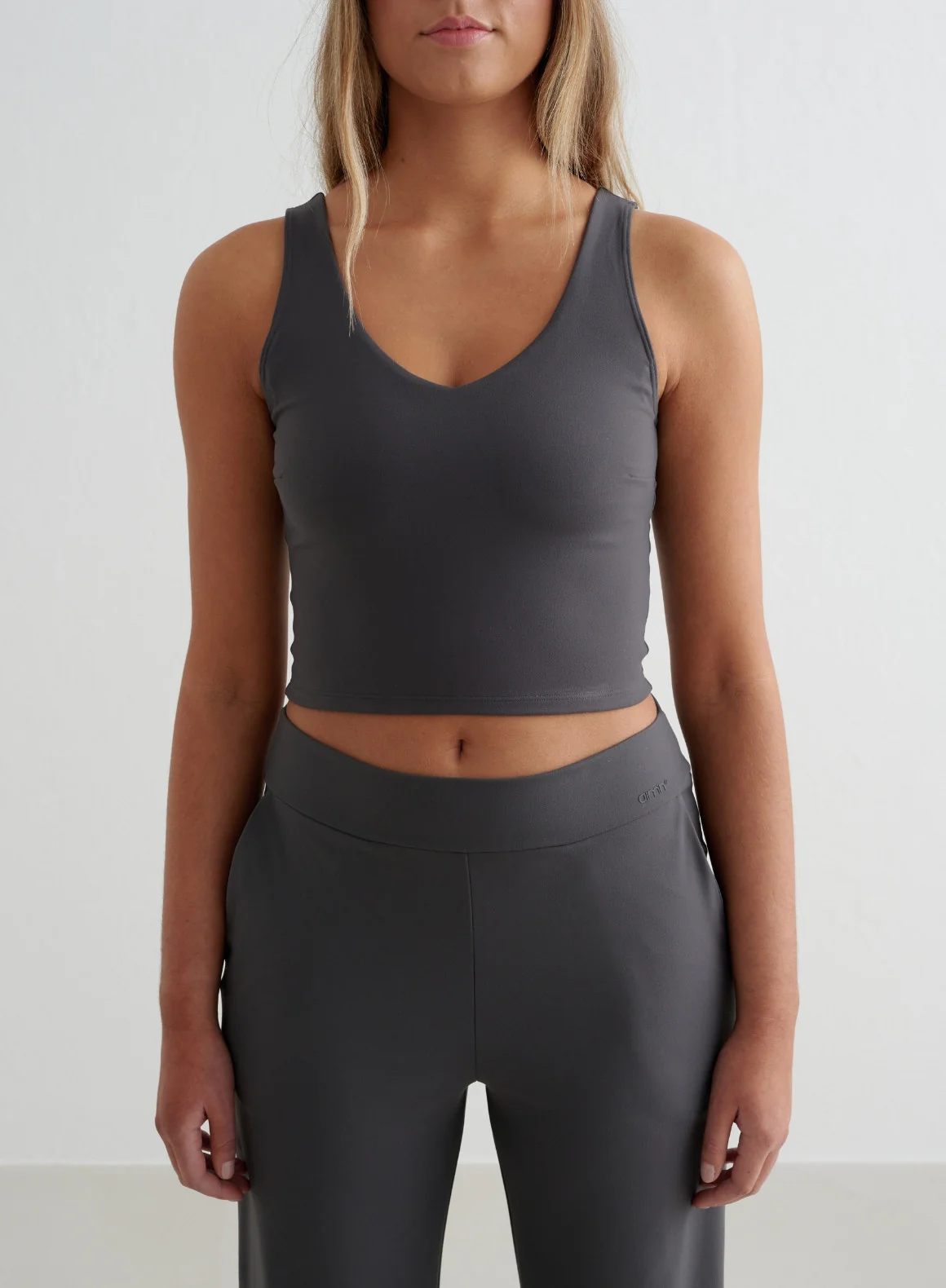 Shadow Grey Sense Wide Pants & Bralette Set - Image 4