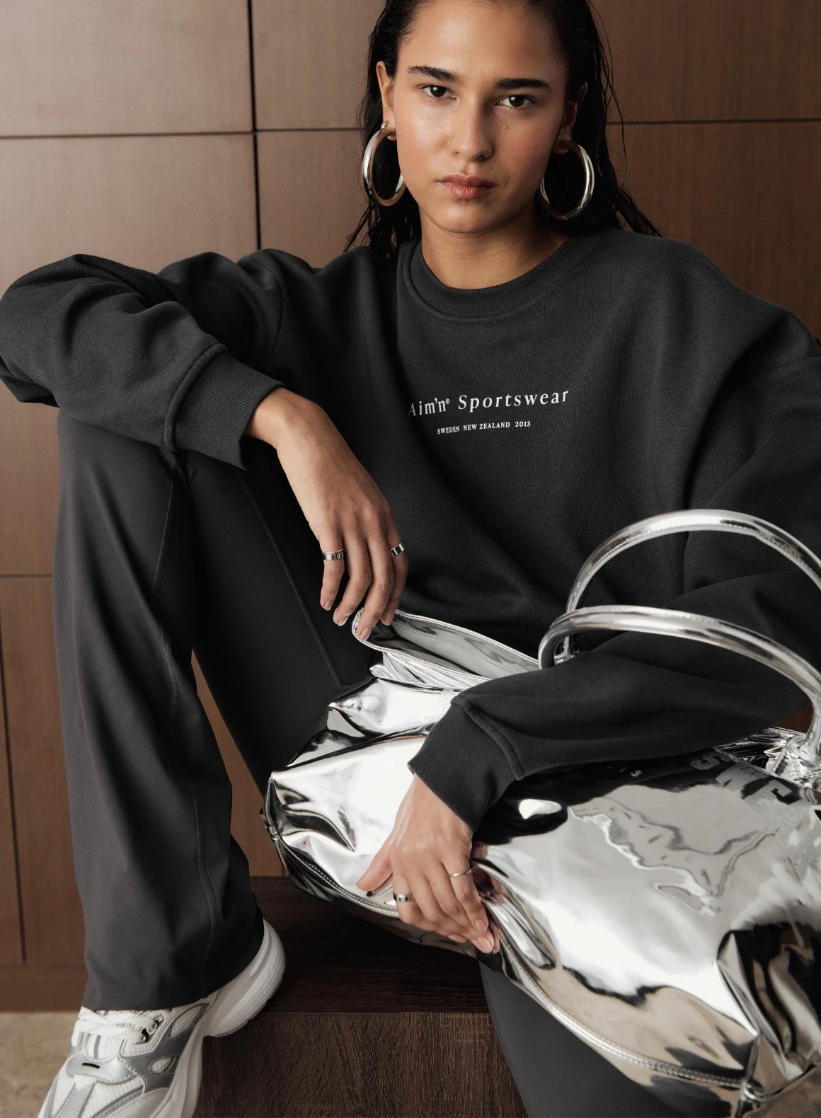 Shadow Grey Serif Sweatshirt - Image 2
