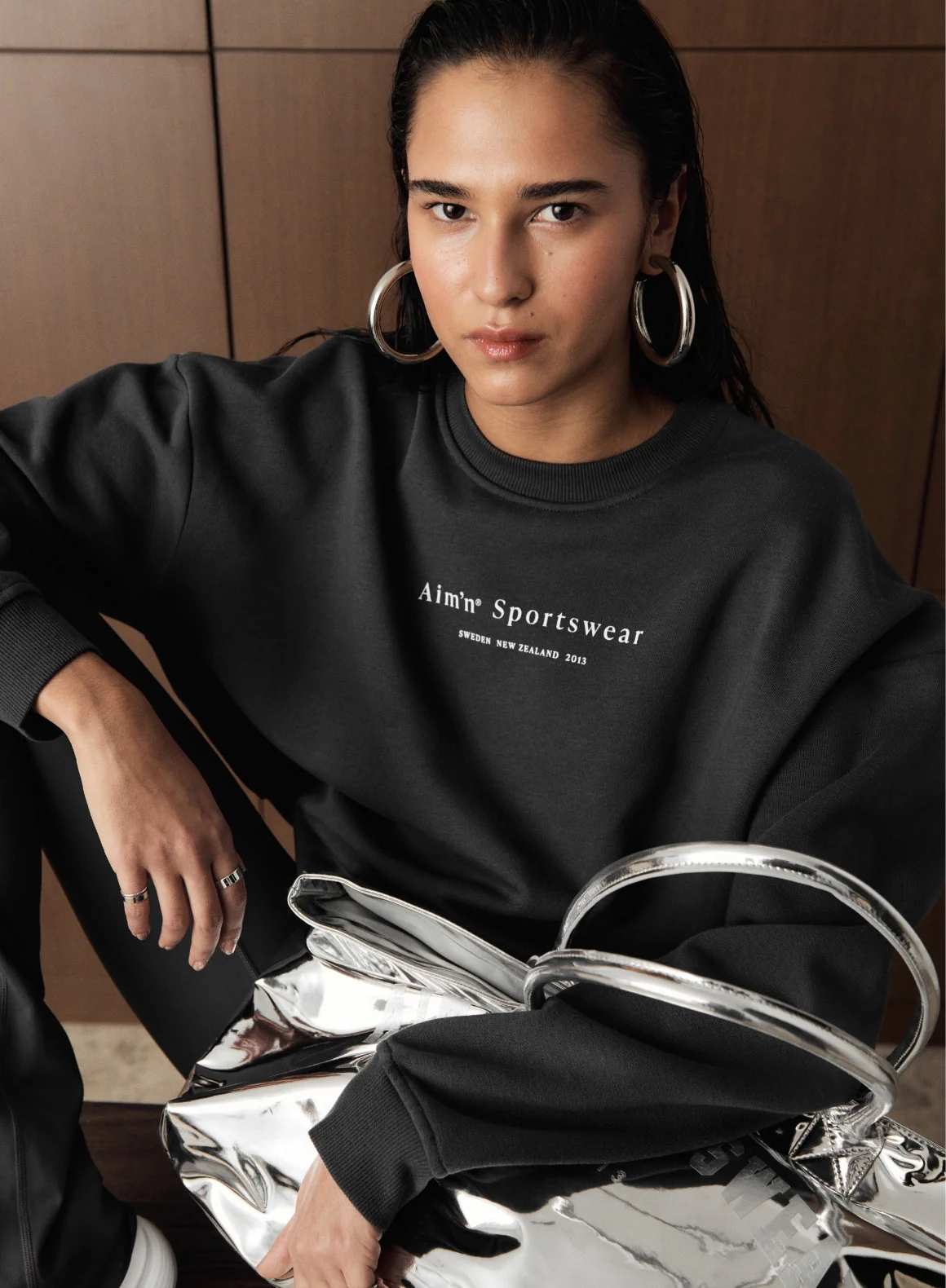 Shadow Grey Serif Sweatshirt - Image 6