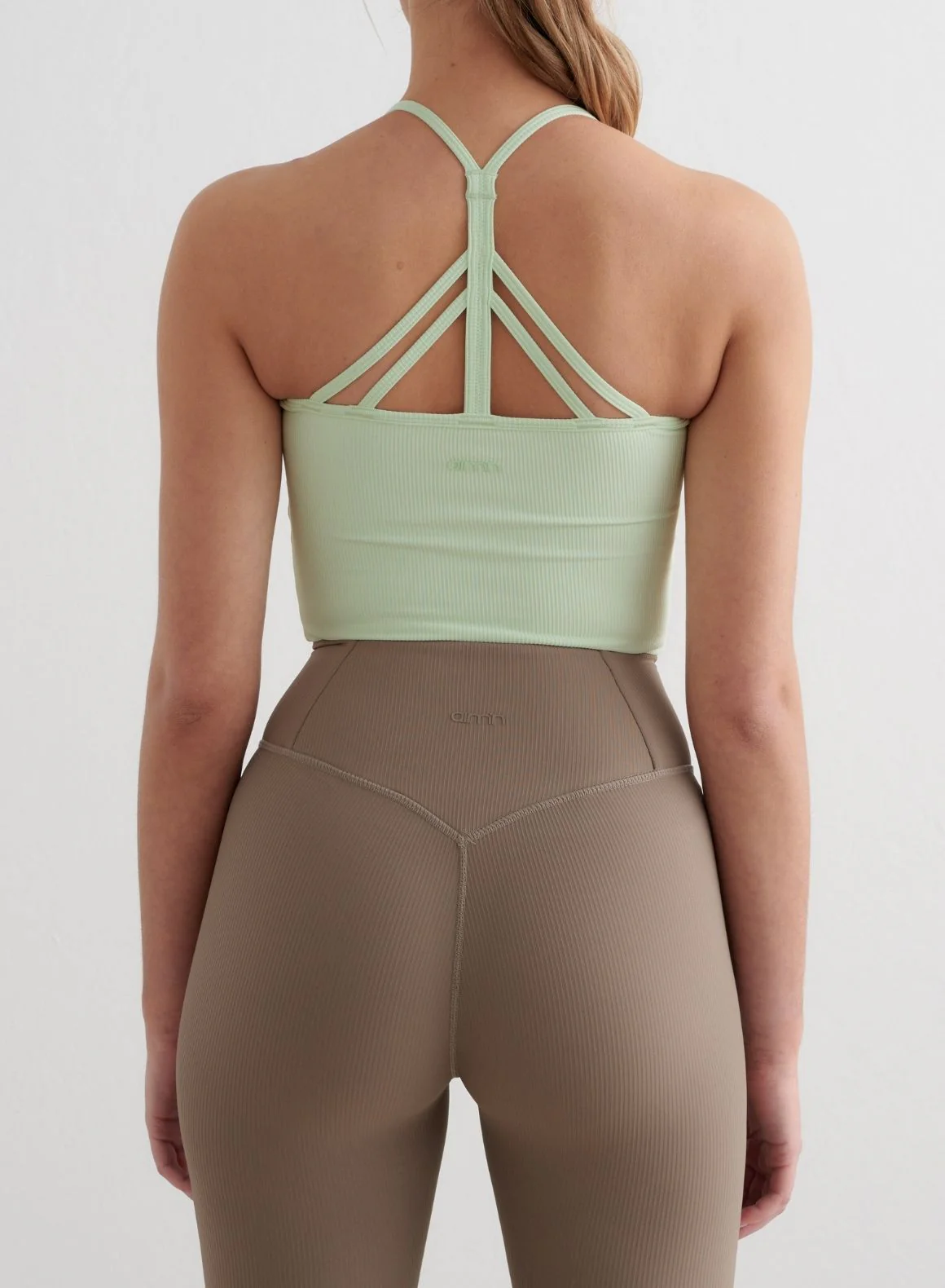 Spearmint Ribbed Performance Bralette - Image 3