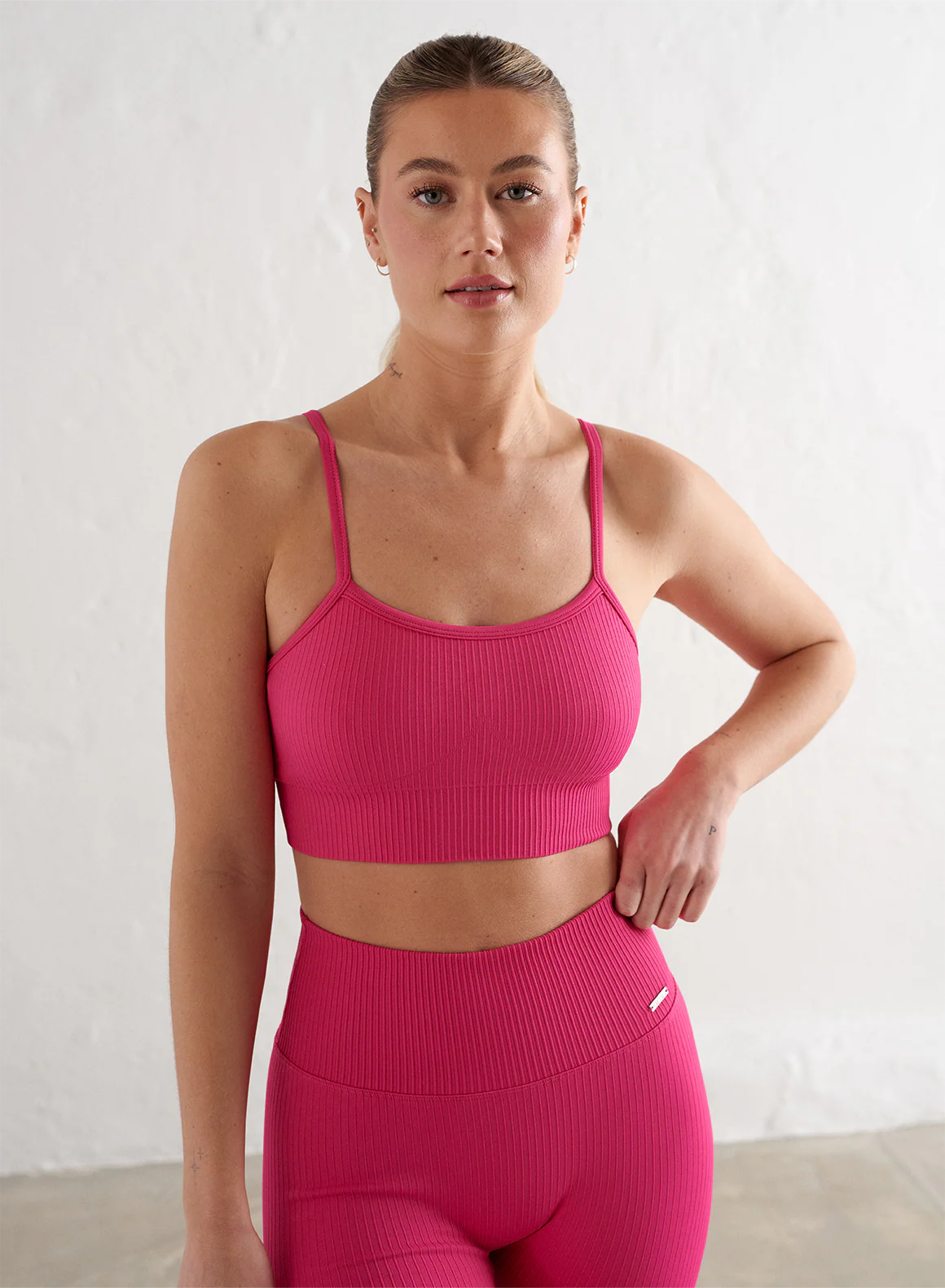 Berry/Sugar Rush Ribbed Seamless Strap Bra