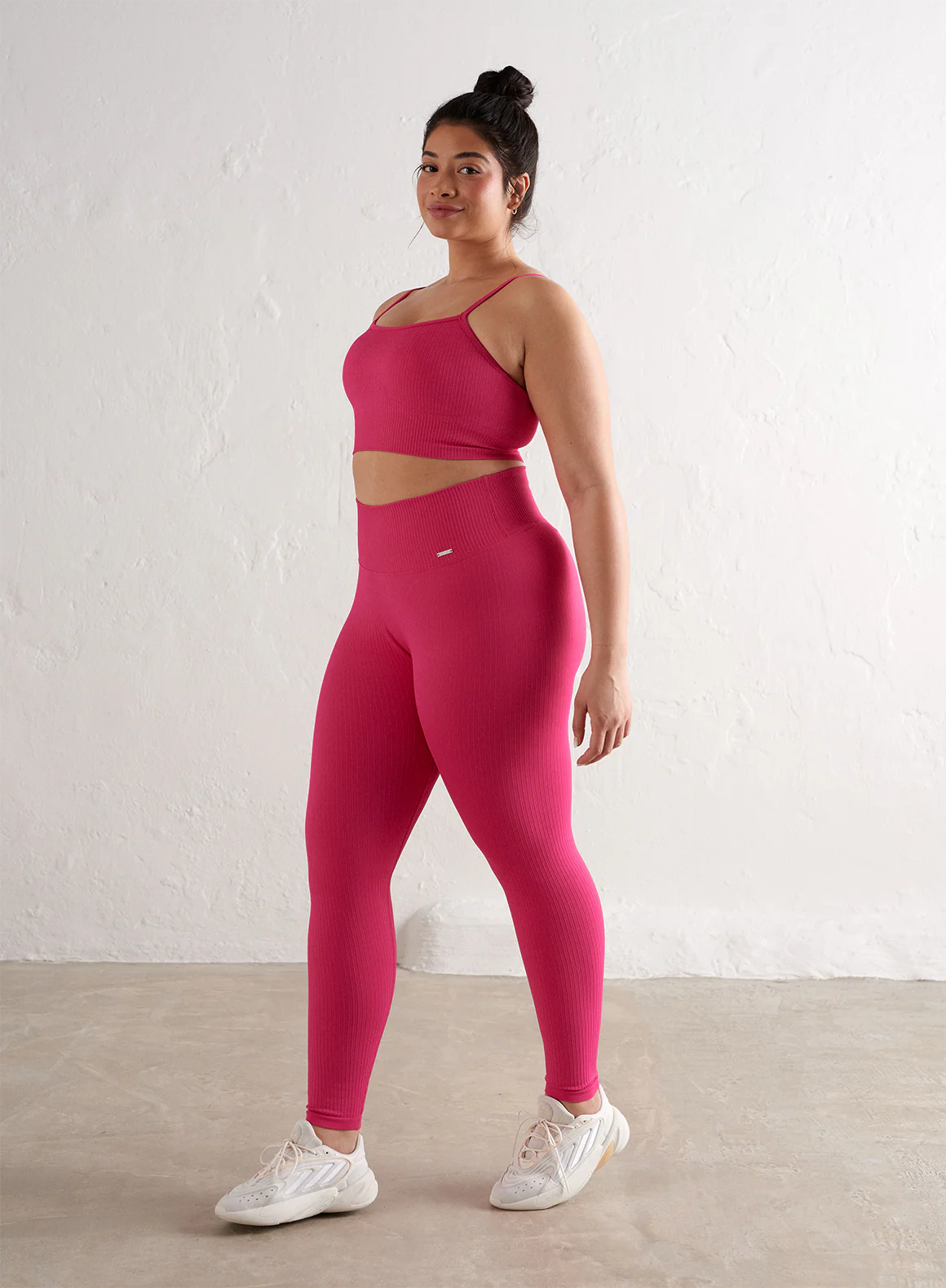 Berry/Sugar Rush Ribbed Seamless Tights - Image 3