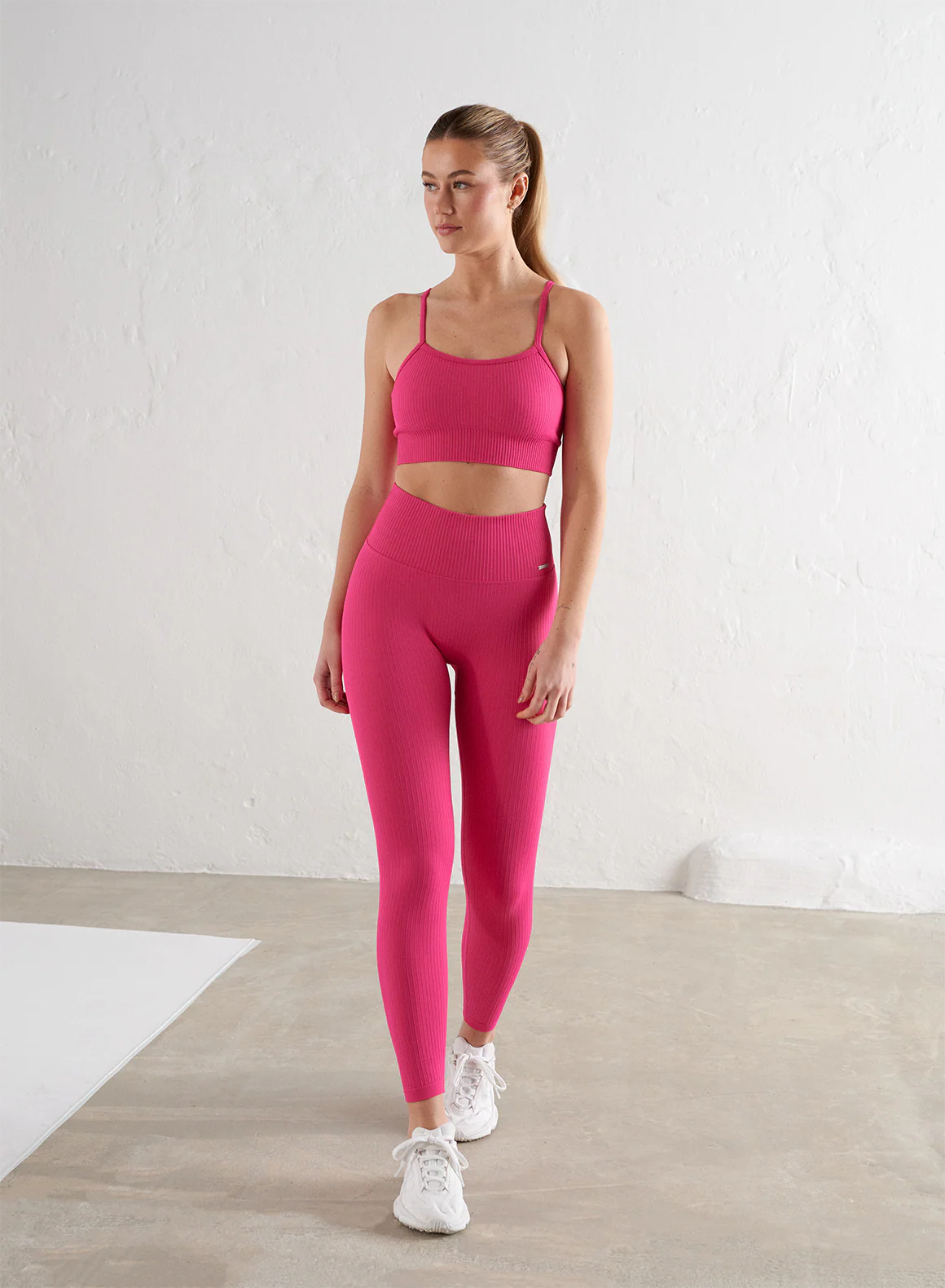 Berry/Sugar Rush Ribbed Seamless Tights - Image 6