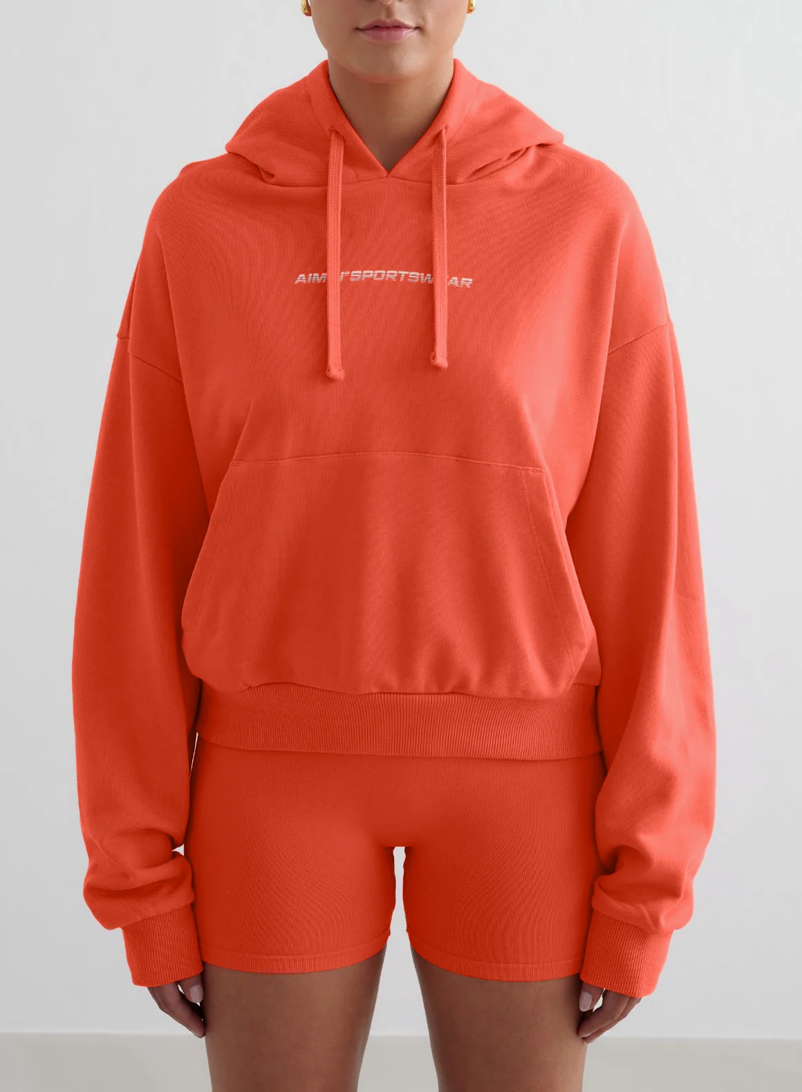Tangerine Shape Seamless Hotpants & Chunky Terry Hood Set - Image 3