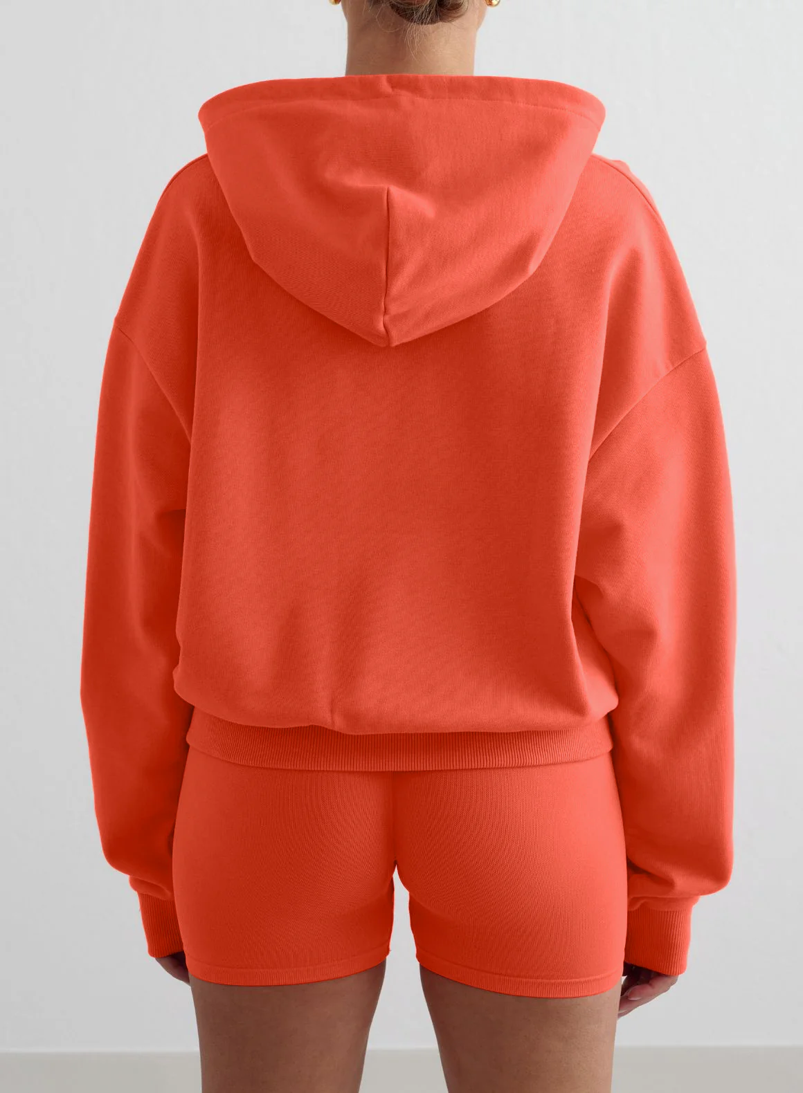 Tangerine Shape Seamless Hotpants & Chunky Terry Hood Set - Image 4