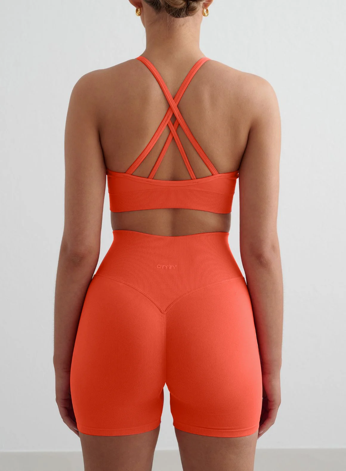 Tangerine Shape Seamless Hotpants & Cross Back Bra Set - Image 4