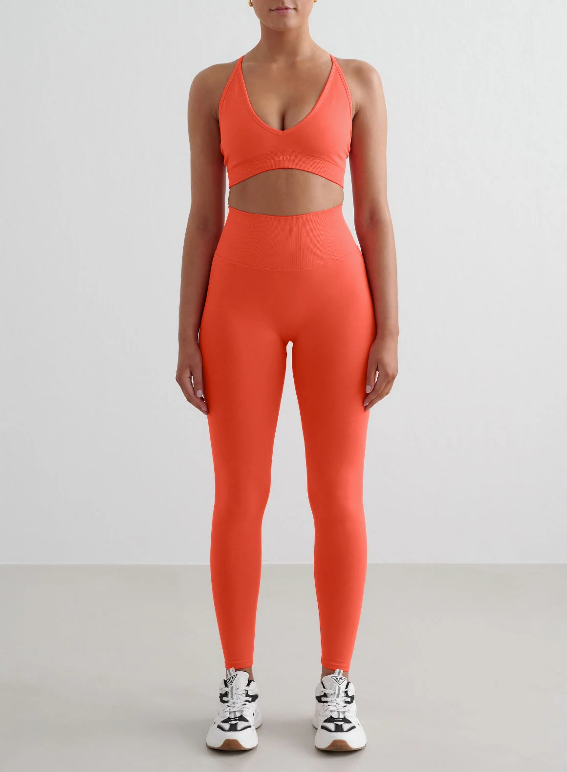 Tangerine Shape Seamless Tights & Cross Back Bra Set