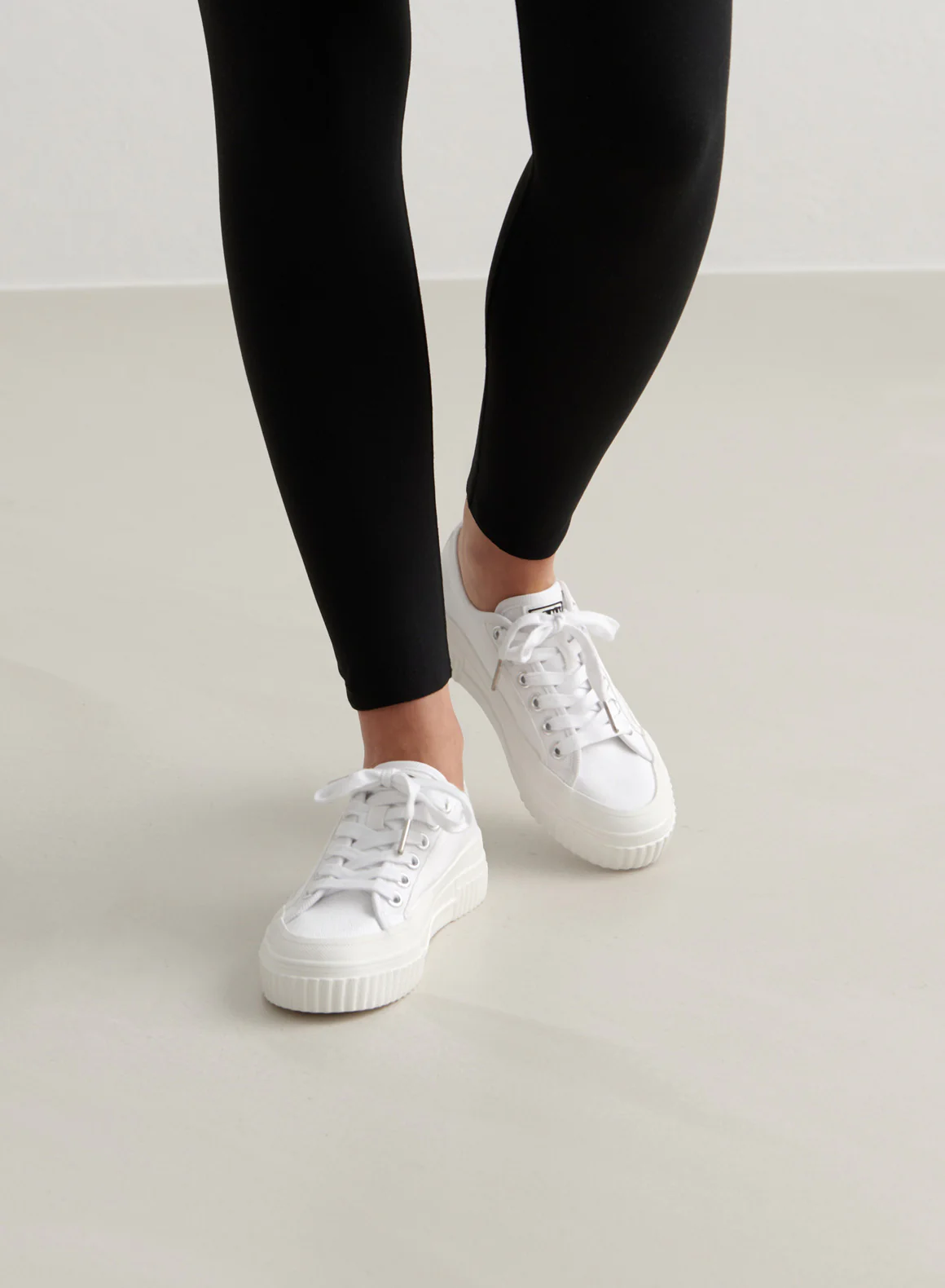 White Cotton Canvas Sneakers - Image 5