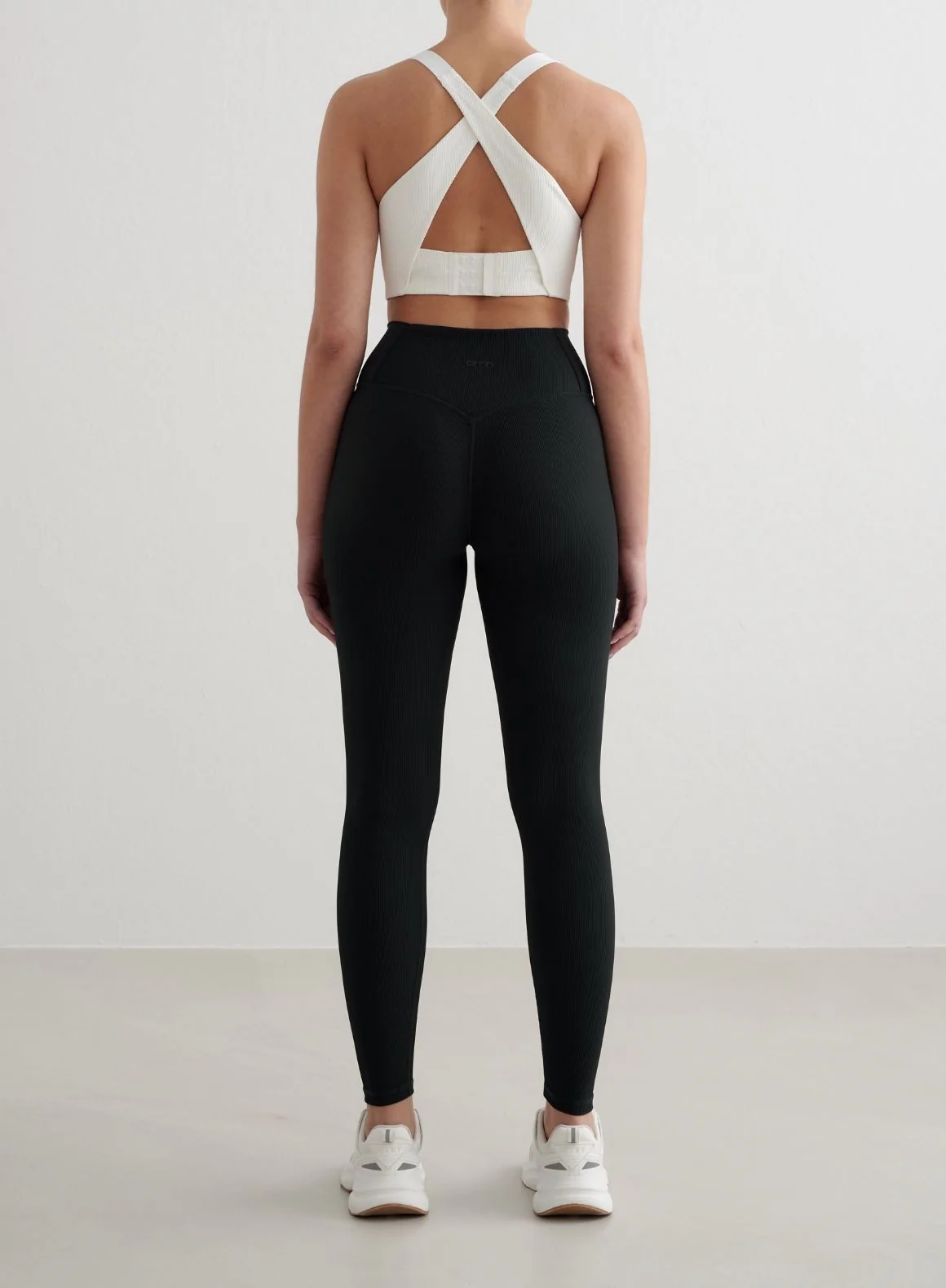 White Ribbed Performance Support Bra - Image 6